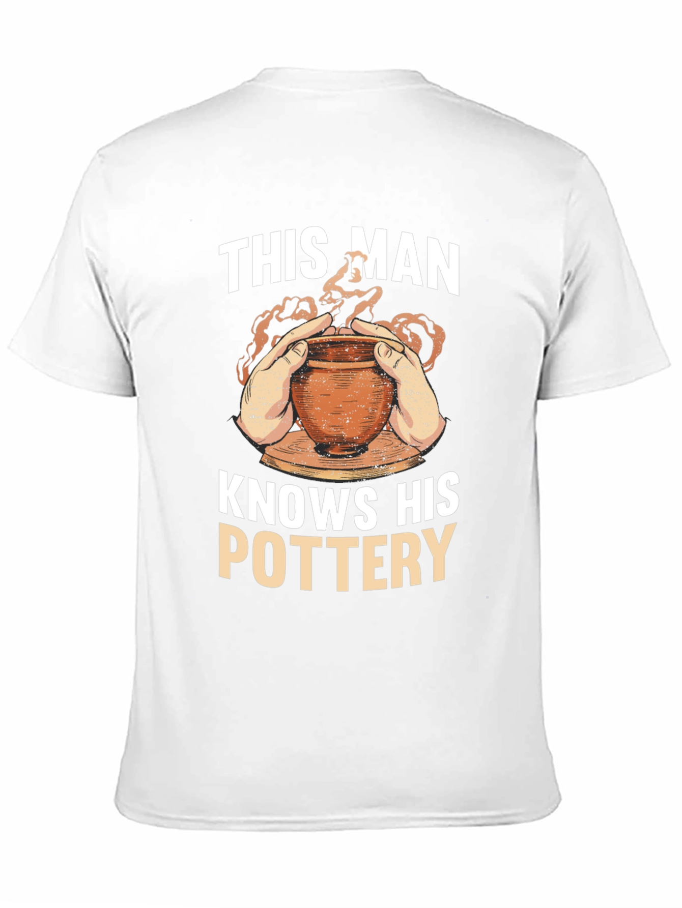 Black Pottery Enthusiast T-Shirt - 'This Man Knows His Pottery' view 11