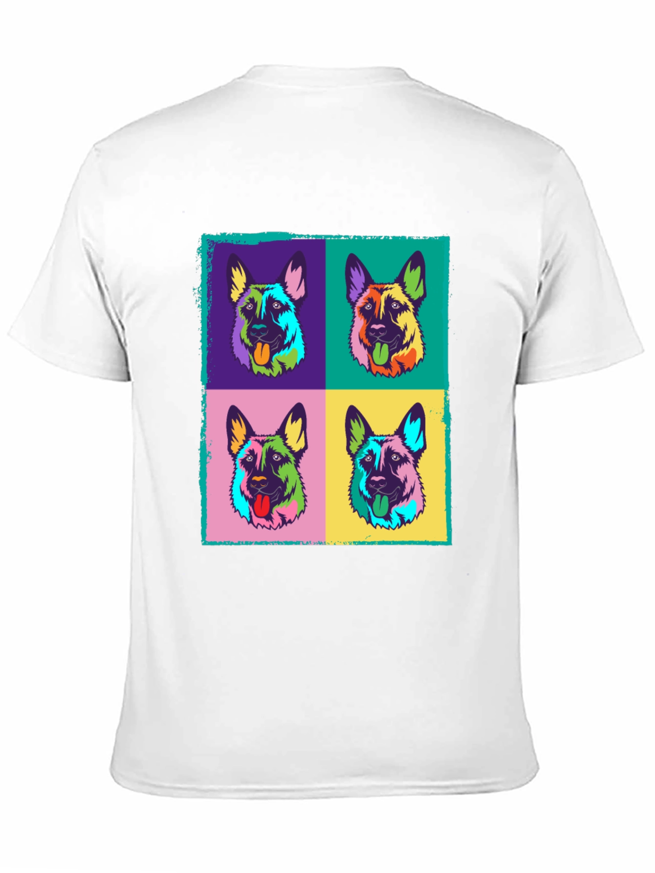 Black Pop Art Dog Print T-Shirt view 11