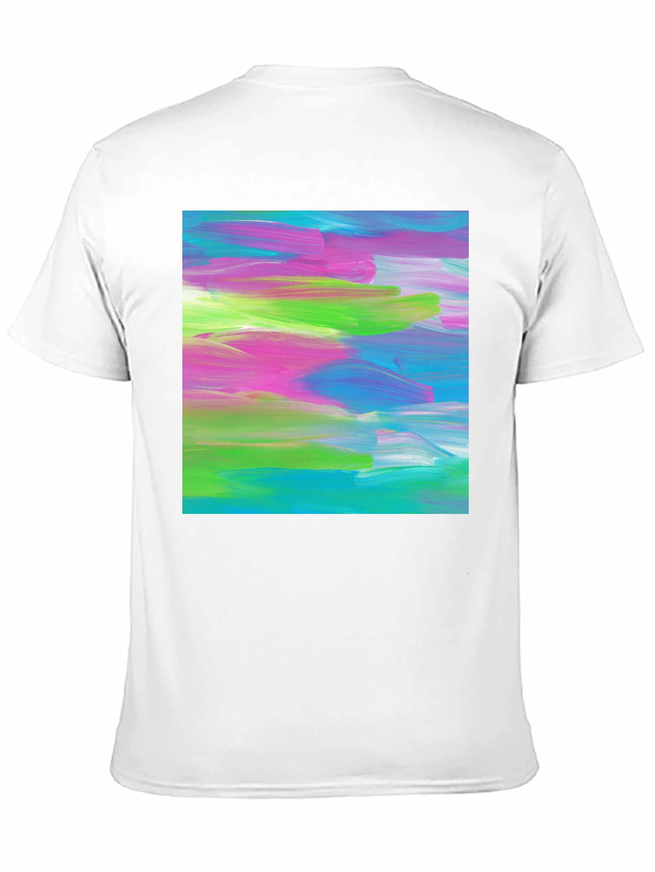 Black Abstract Art Graphic Tee - Modern Brushstroke T-Shirt view 11
