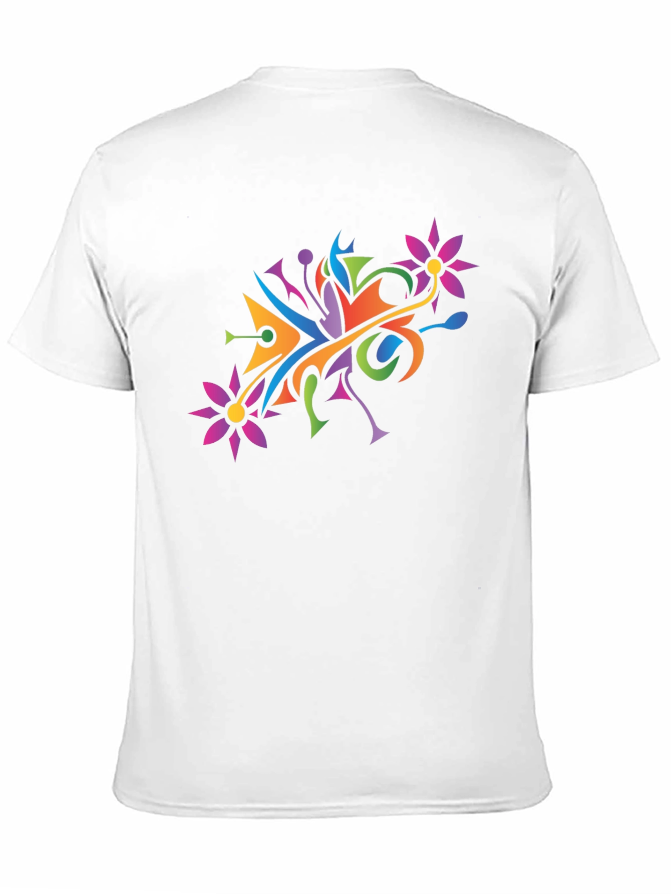 Black Abstract Floral Graphic Print Tee view 11