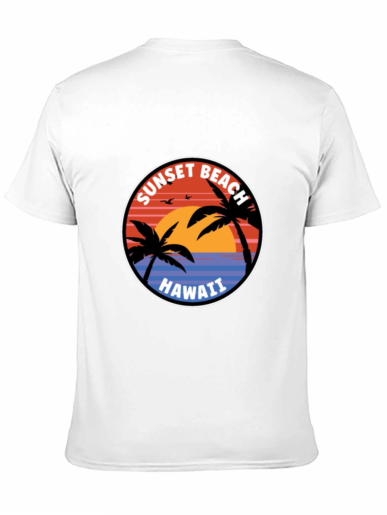 Black Sunset Beach Hawaii T-Shirt view 11