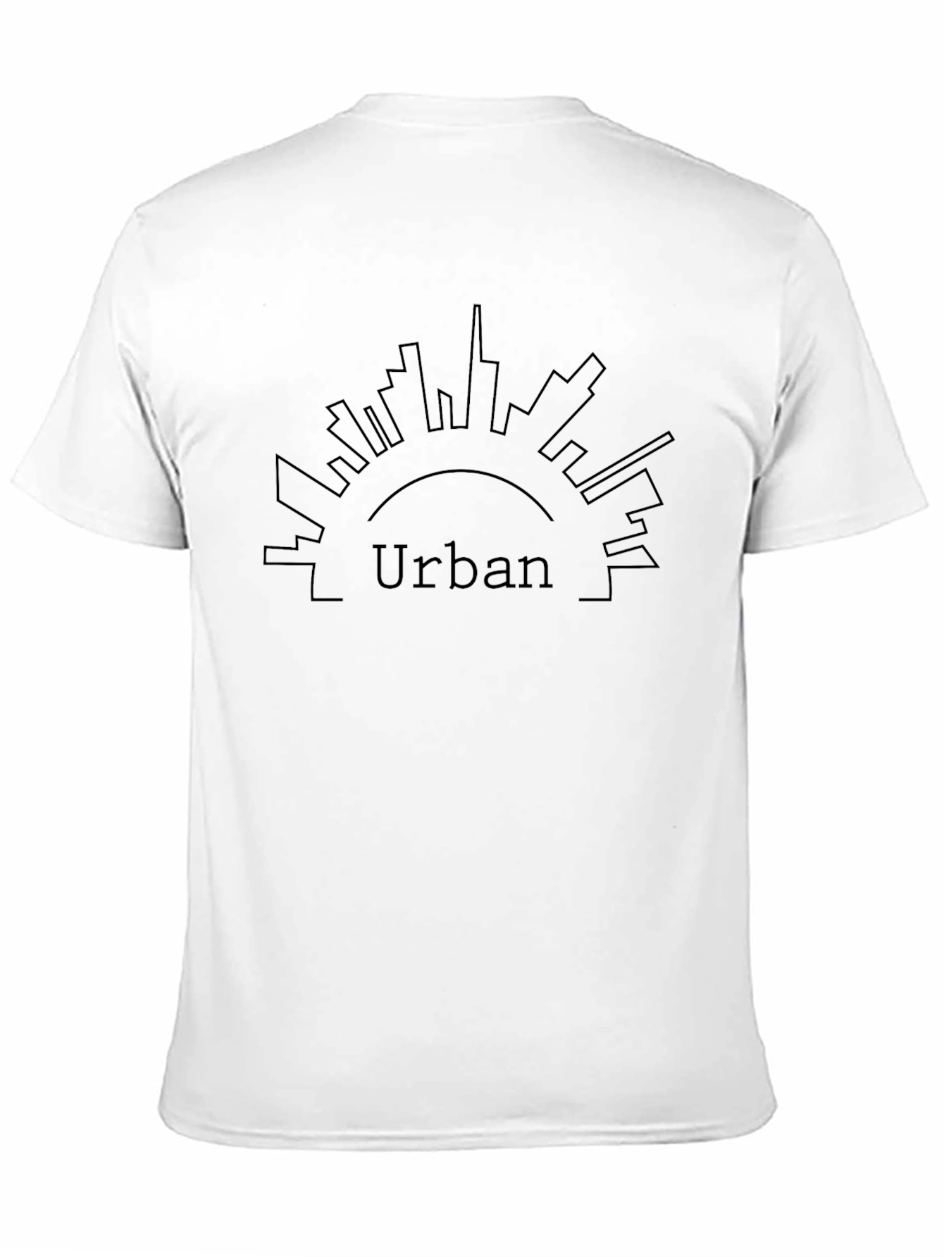 Black Urban Graphic Tee - Cityscape Design, Soft Cotton Blend view 11