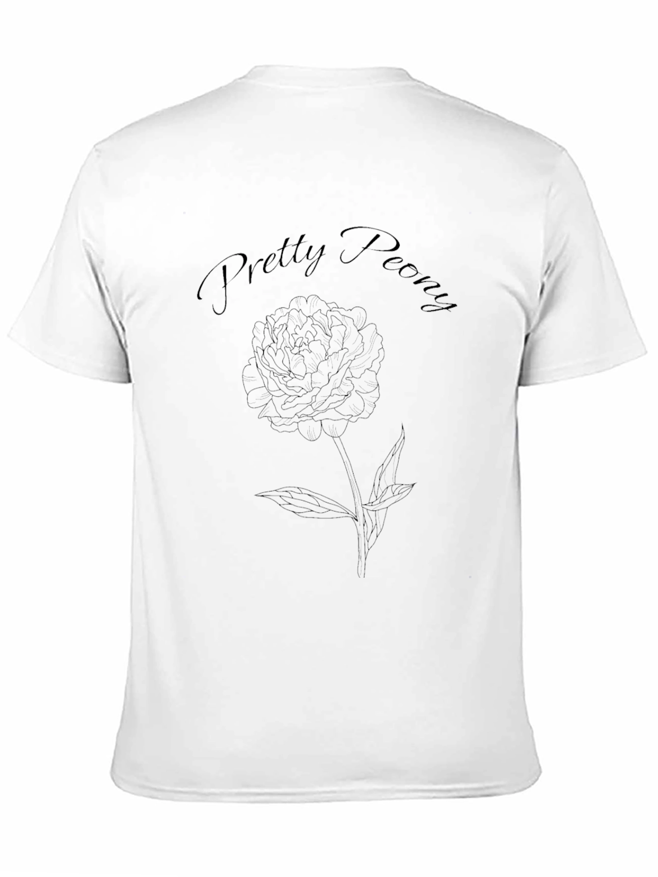 Black Pretty Peony Graphic Tee - Stylish Comfort view 11
