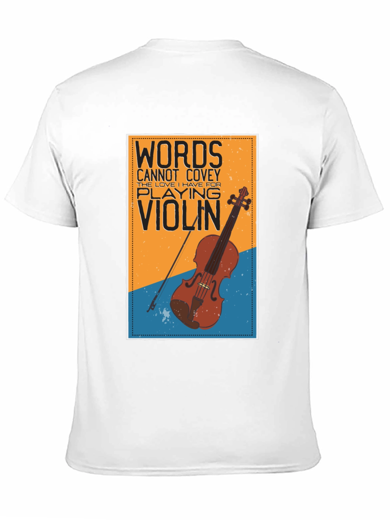 Black Words Cannot Covey Violin T-Shirt view 11