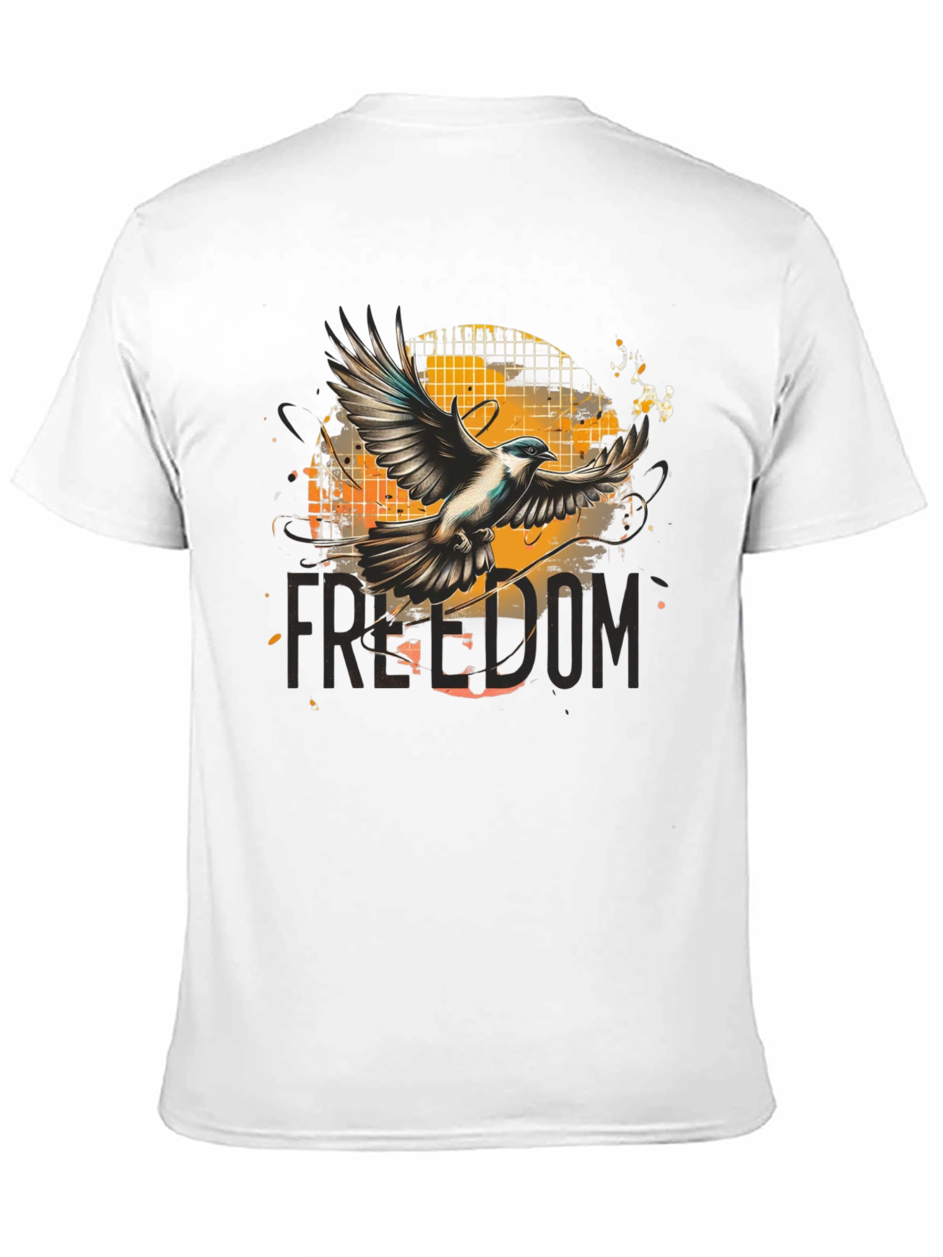 Black Freedom Bird Graphic T-Shirt view 11