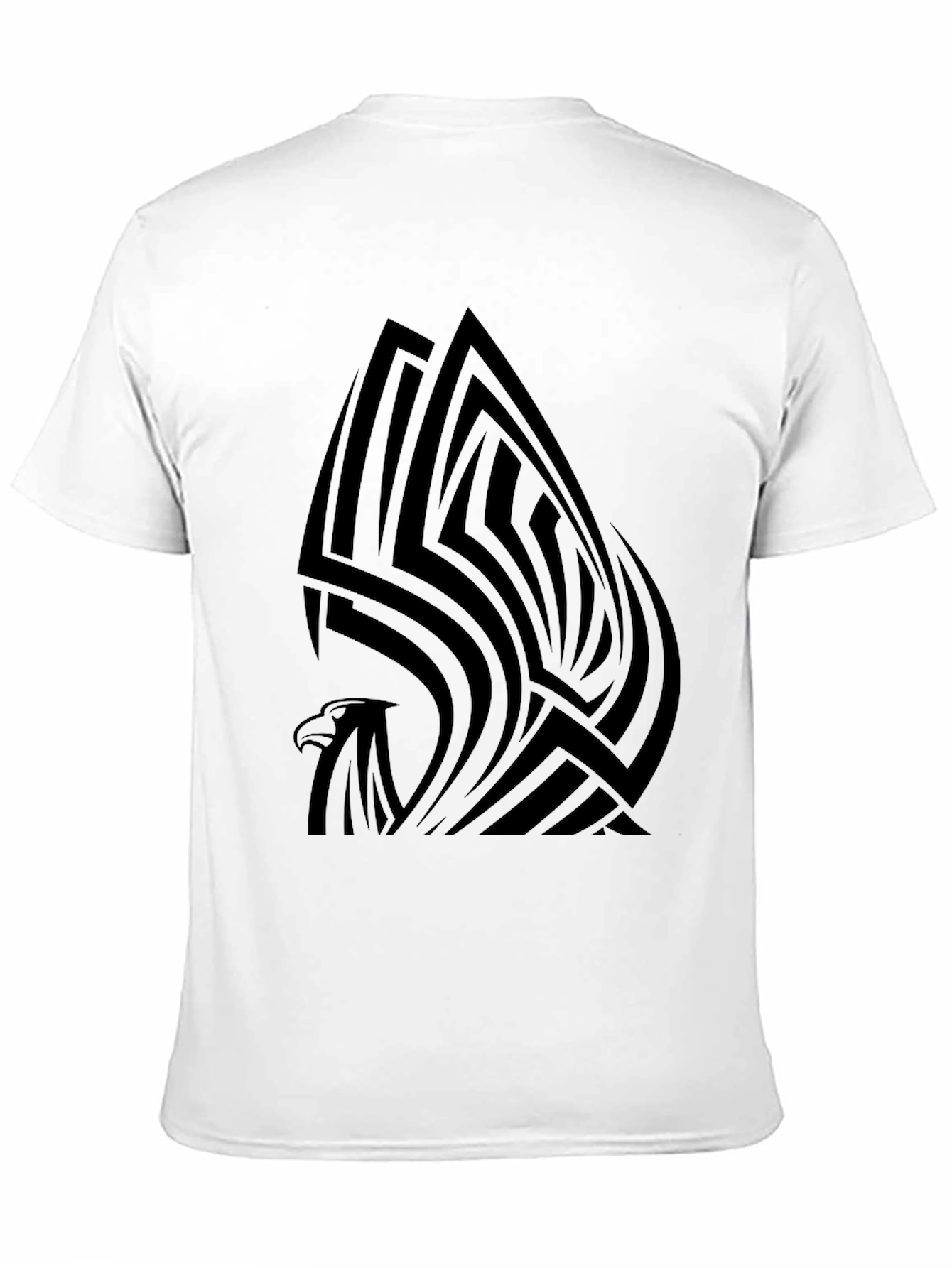 Black Tribal Eagle Graphic Tee - Stylish Men's Black T-Shirt view 11