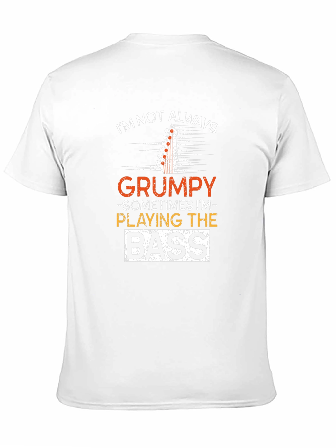 Black Grumpy Bass Player T-Shirt - Musician Humor Tee view 11