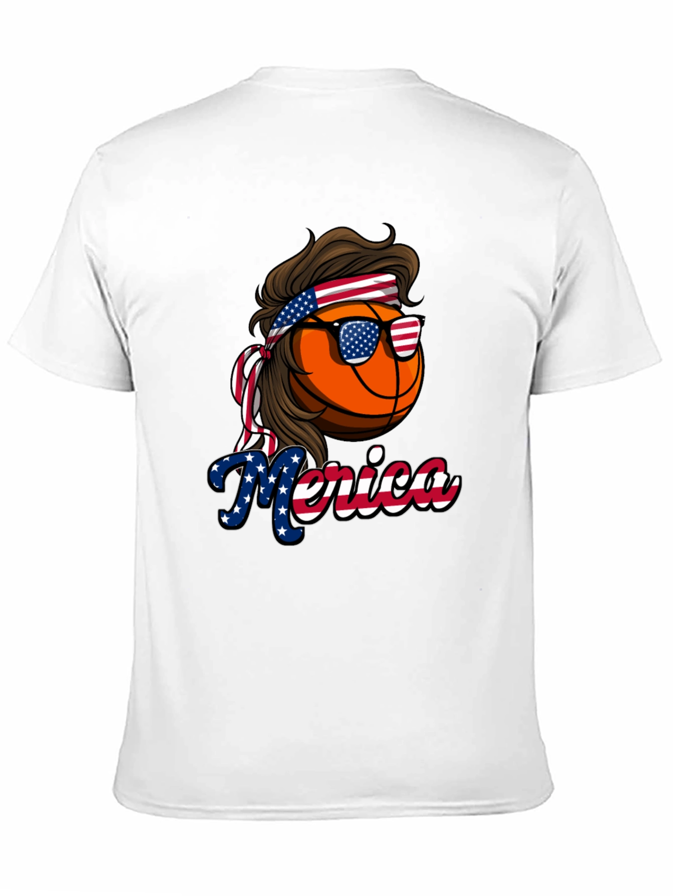 Black Basketball Merica T-Shirt, Patriotic Tee view 11