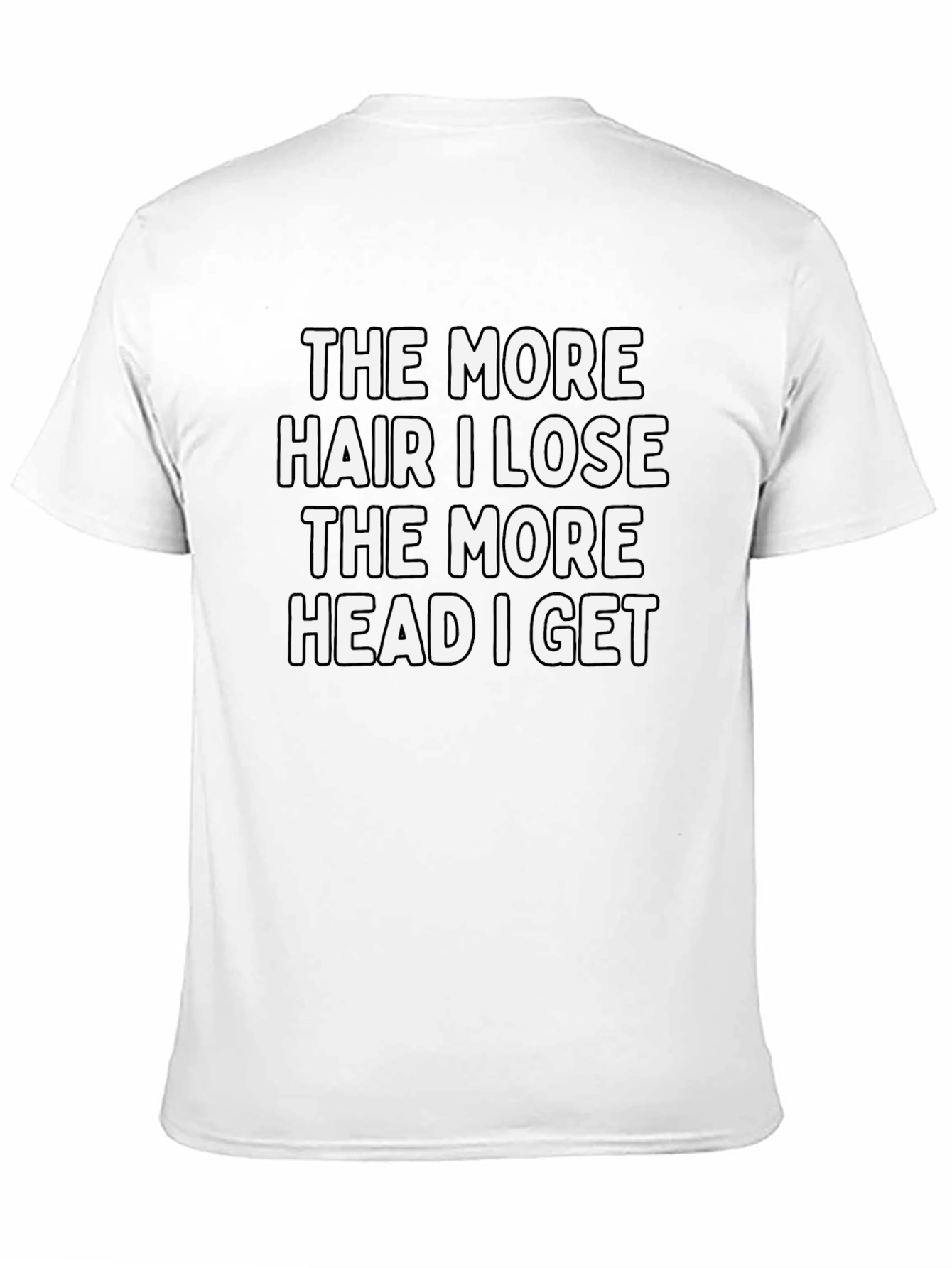 Black Funny Bald Humor Graphic T-Shirt view 11