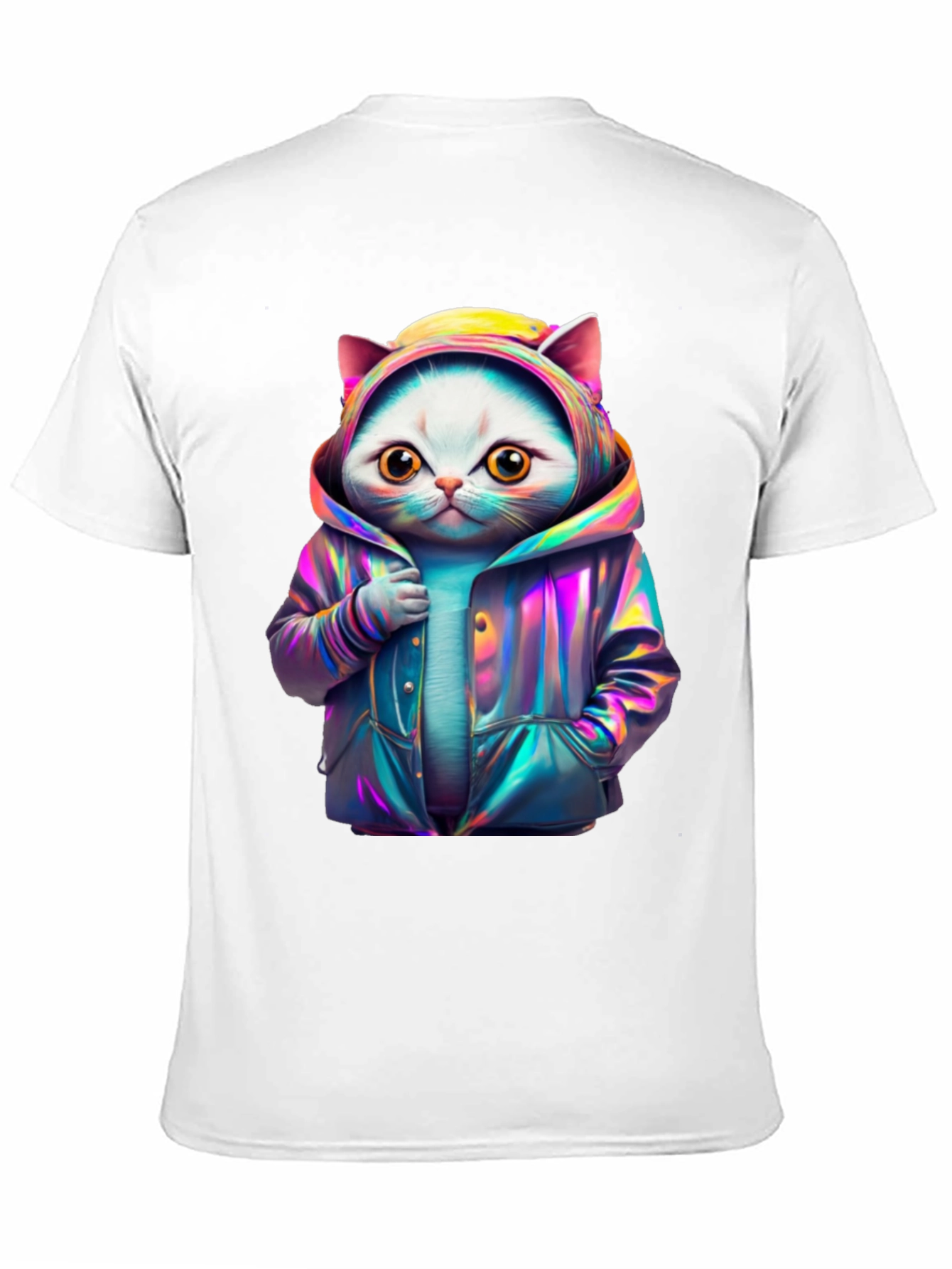 Black Cool Cat Hoodie Graphic Tee view 11