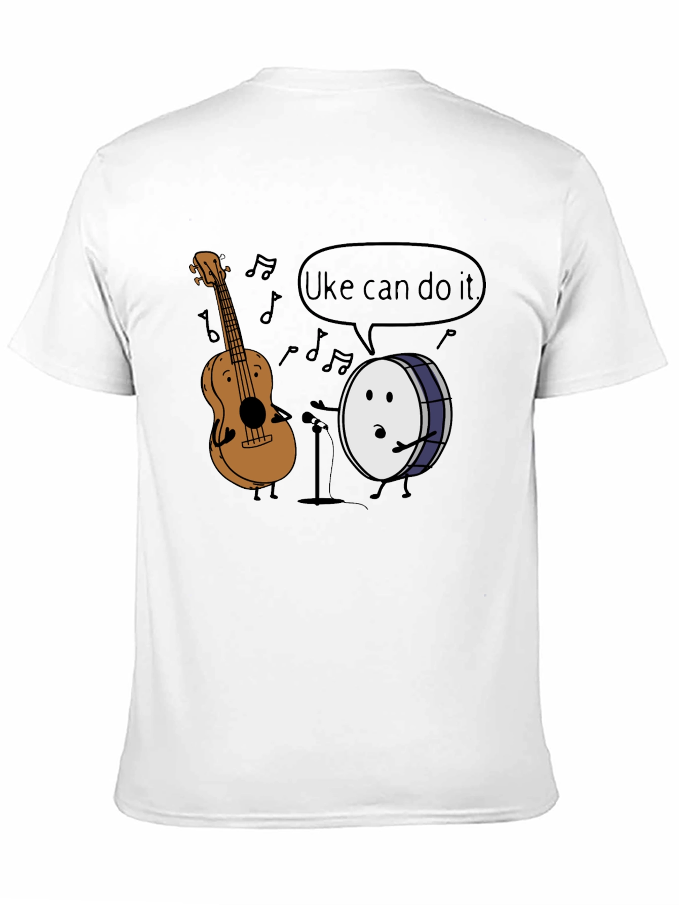 Black Uke Can Do It T-Shirt: Music Pun Tee view 11