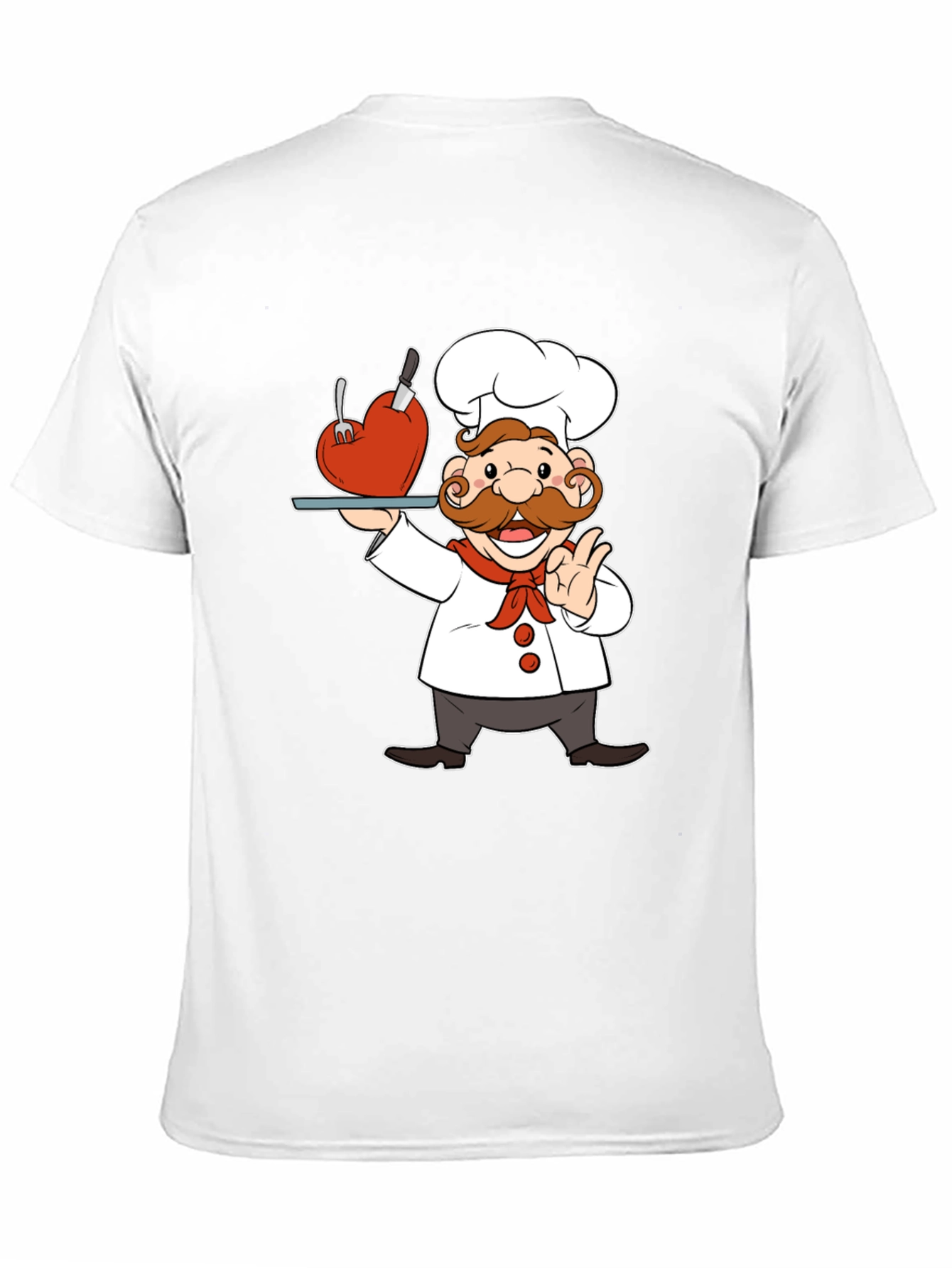 Black Chef with Heart T-Shirt view 11