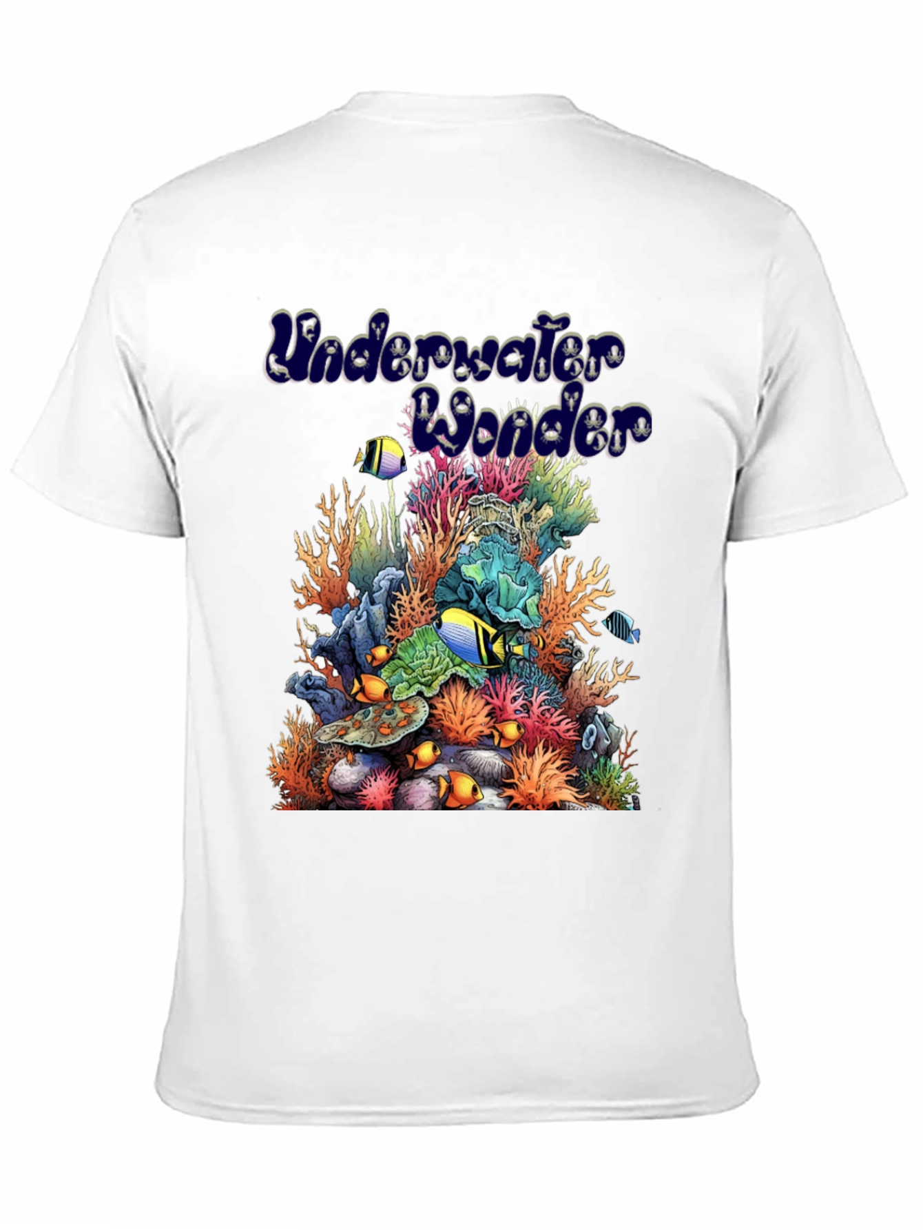 Black Underwater Wonder Graphic Tee - Black Cotton Casual Shirt view 11