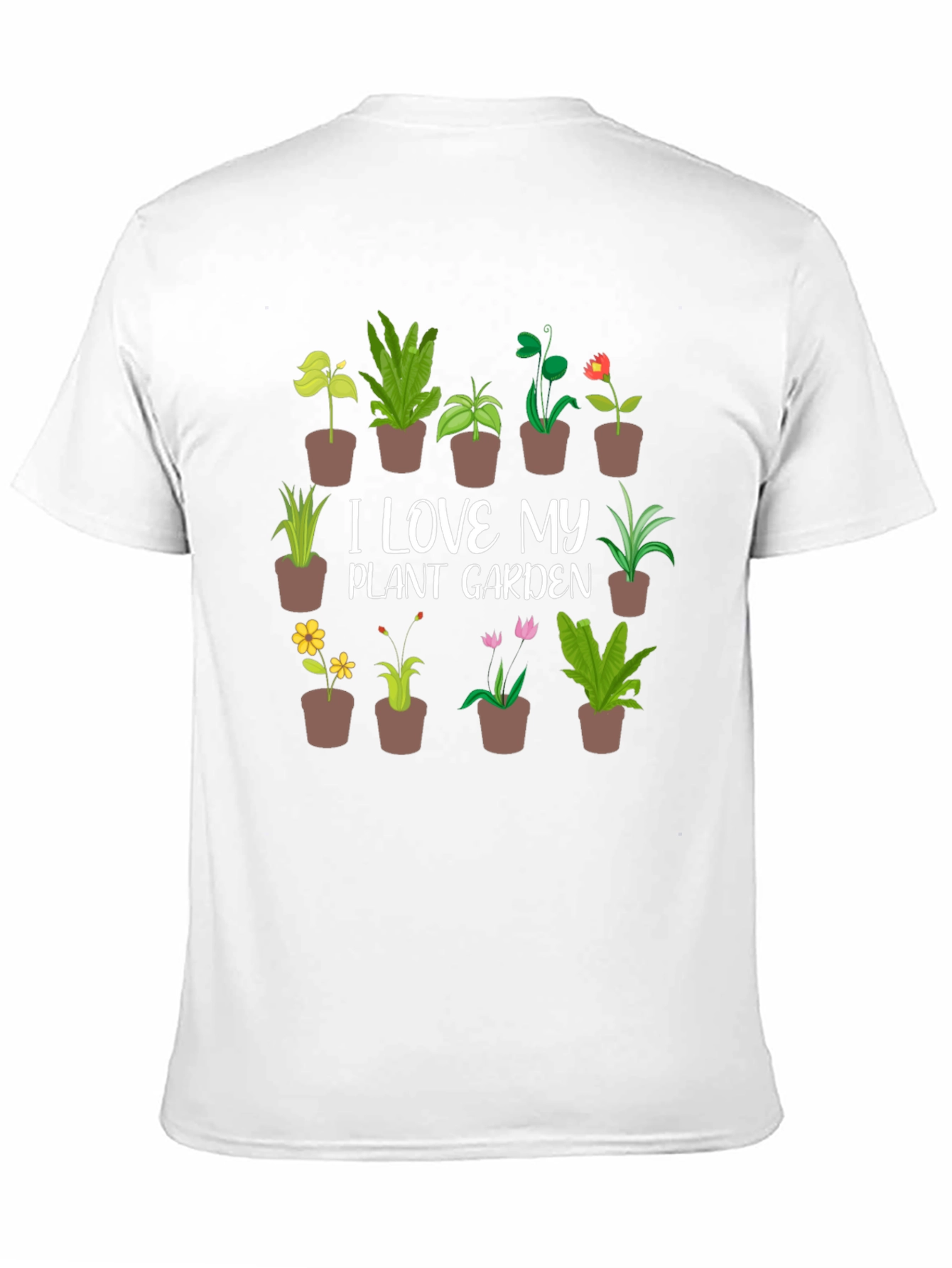 Black Plant Garden T-Shirt - I Love My Plant Garden Tee view 11