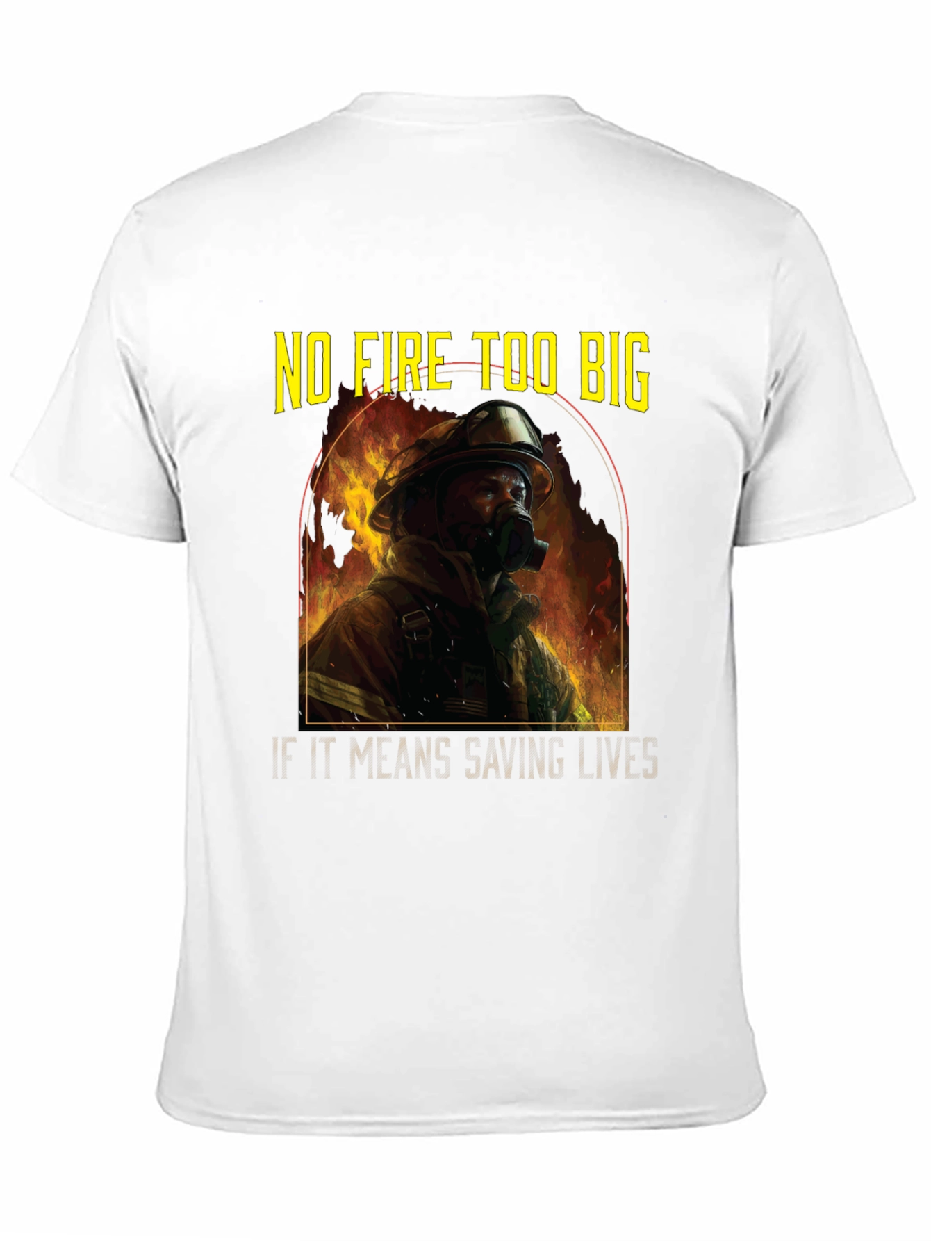 Black Firefighter Hero T-Shirt - Saving Lives view 11
