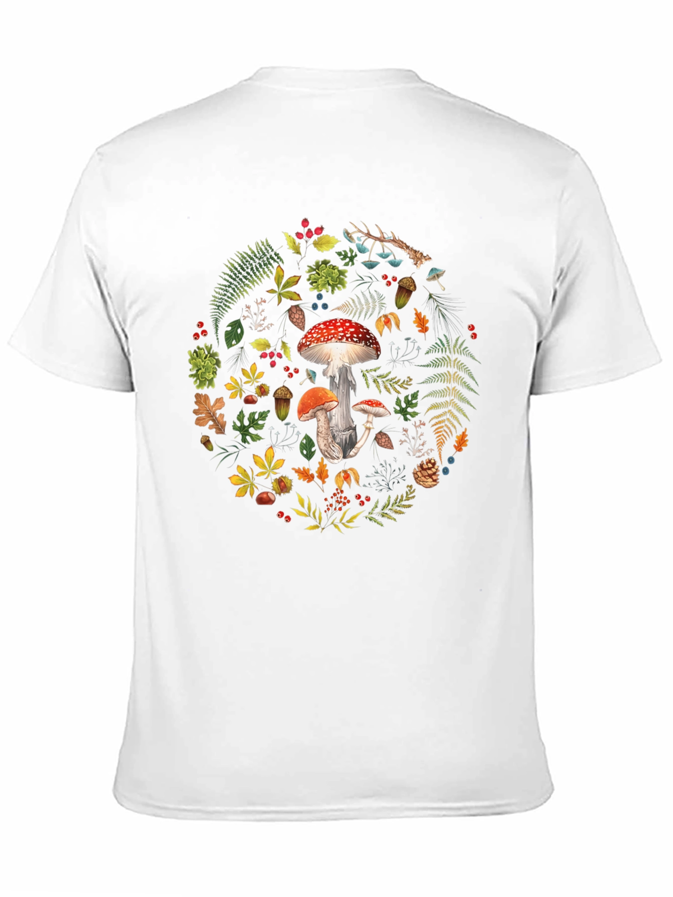 Mushroom Forest Print T-Shirt - Nature Inspired Graphic Tee - 11