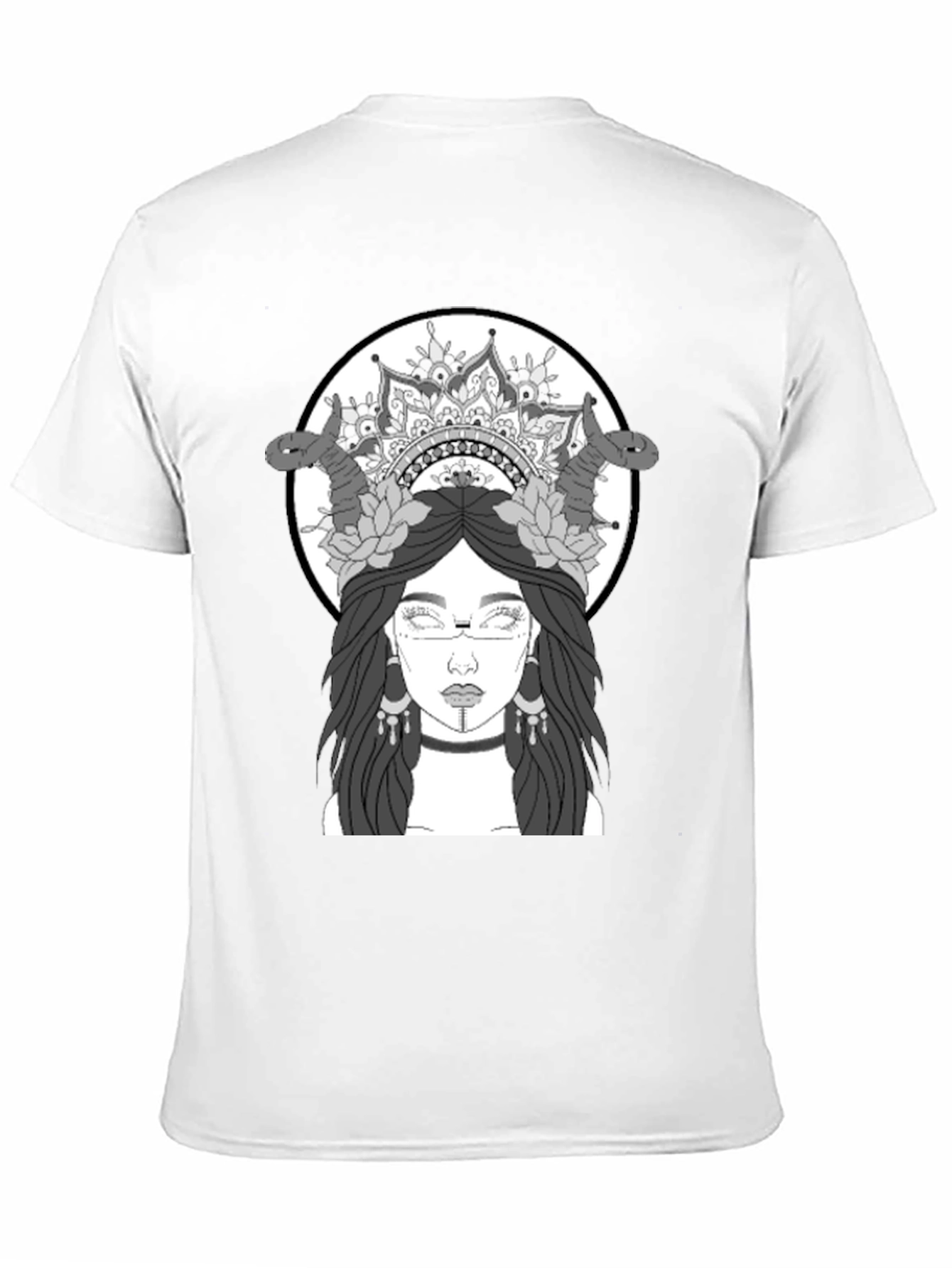 Black Graphic Tee - Mystic Woman Design view 11