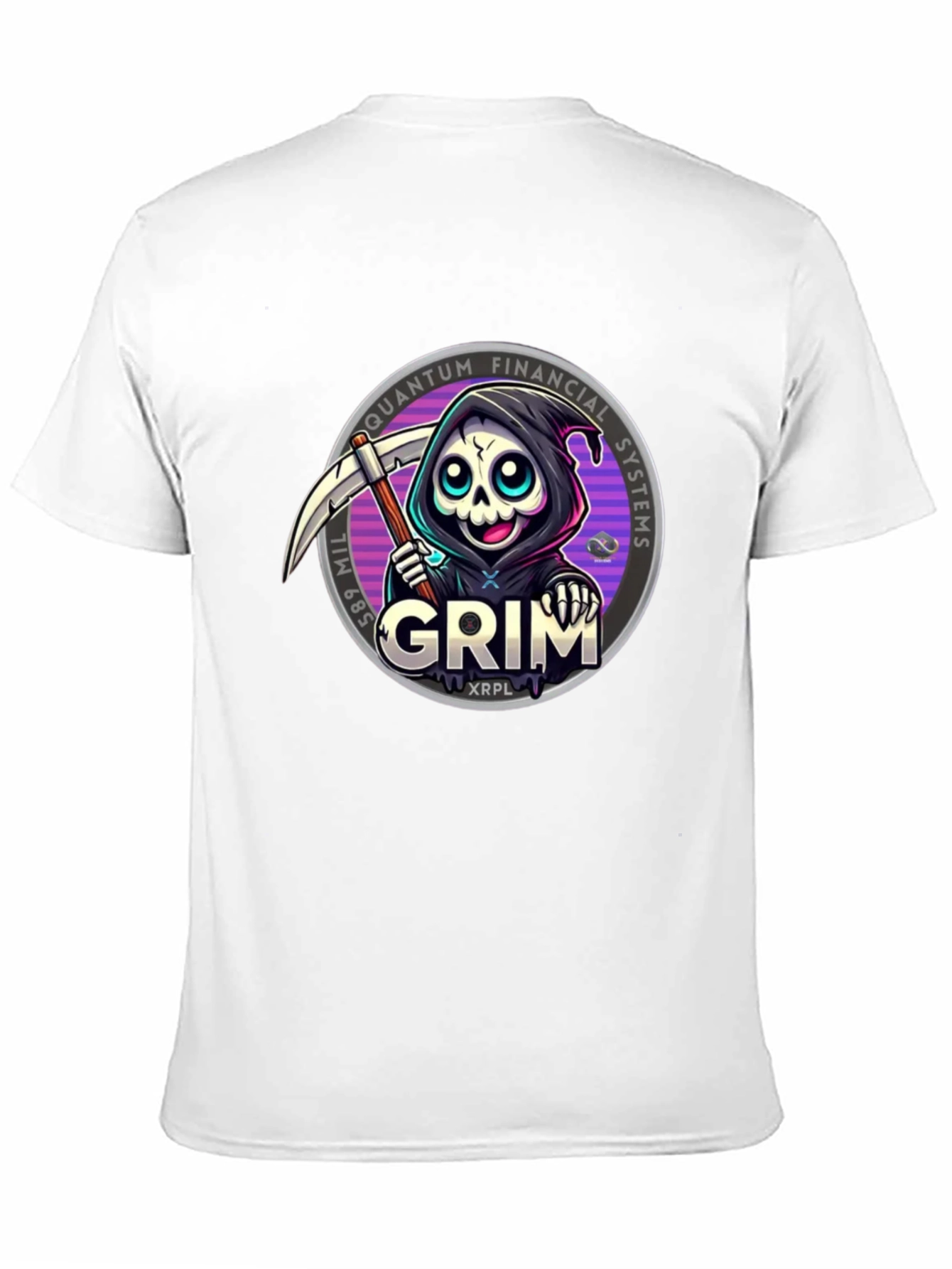 Black Grim Reaper Crypto T-Shirt - Quantum Financial Systems view 11