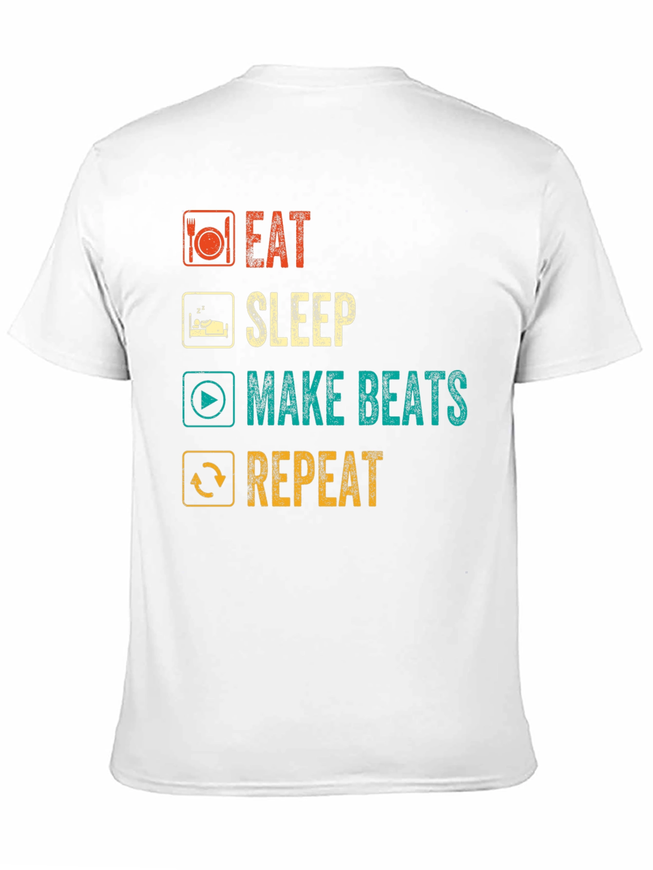 Black Eat Sleep Make Beats Repeat T-Shirt view 11