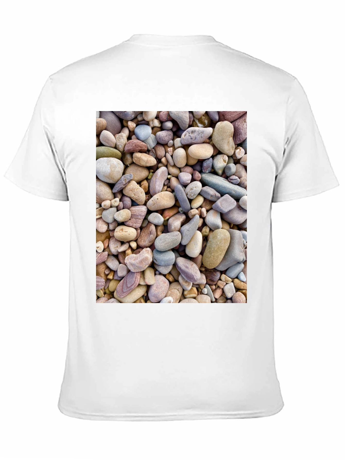 Black Rocky Beach T-Shirt - Coastal Stone Design view 11