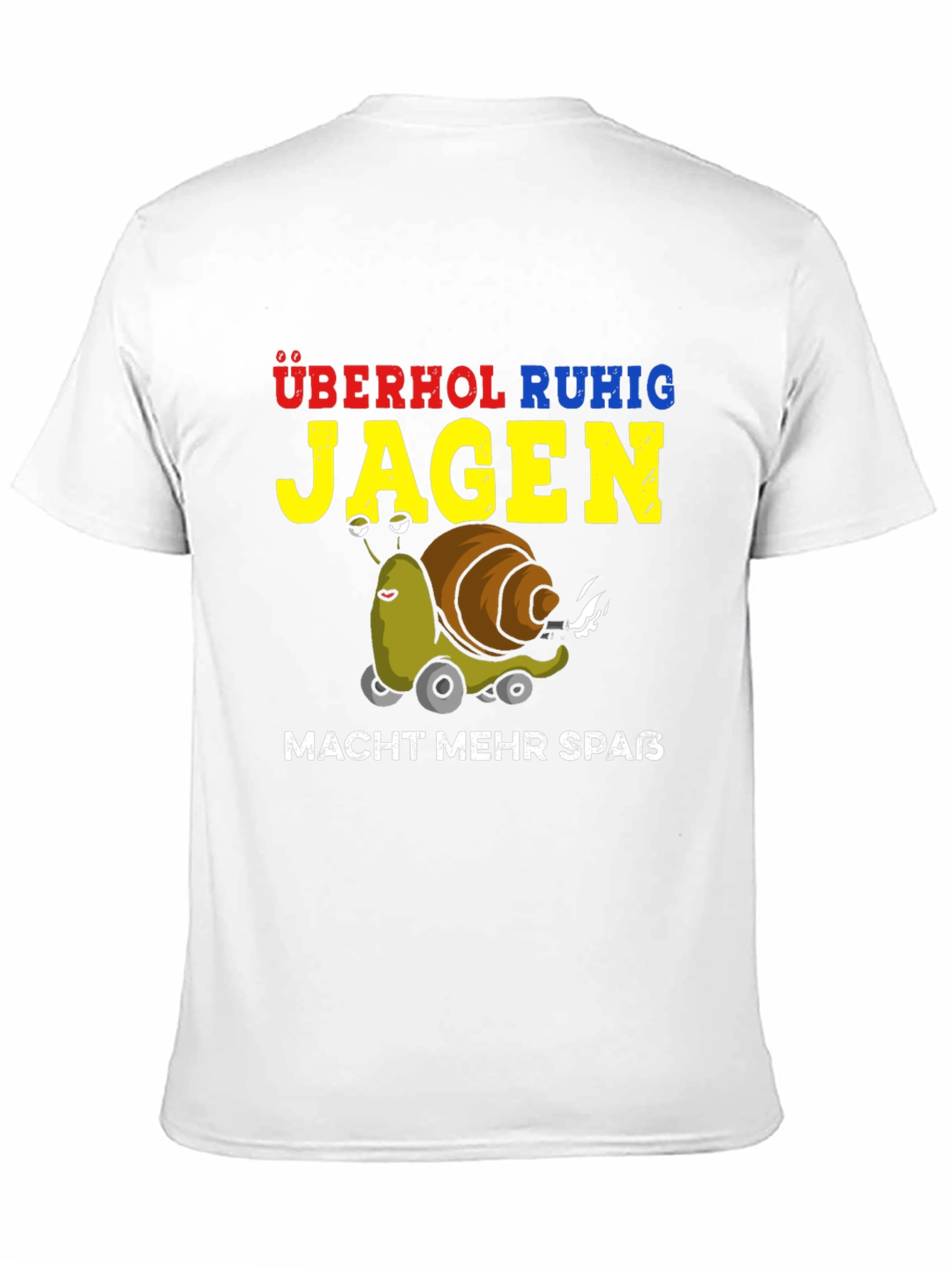 Black Funny Snail Racing T-Shirt - Overhol Ruhig Jagen view 11