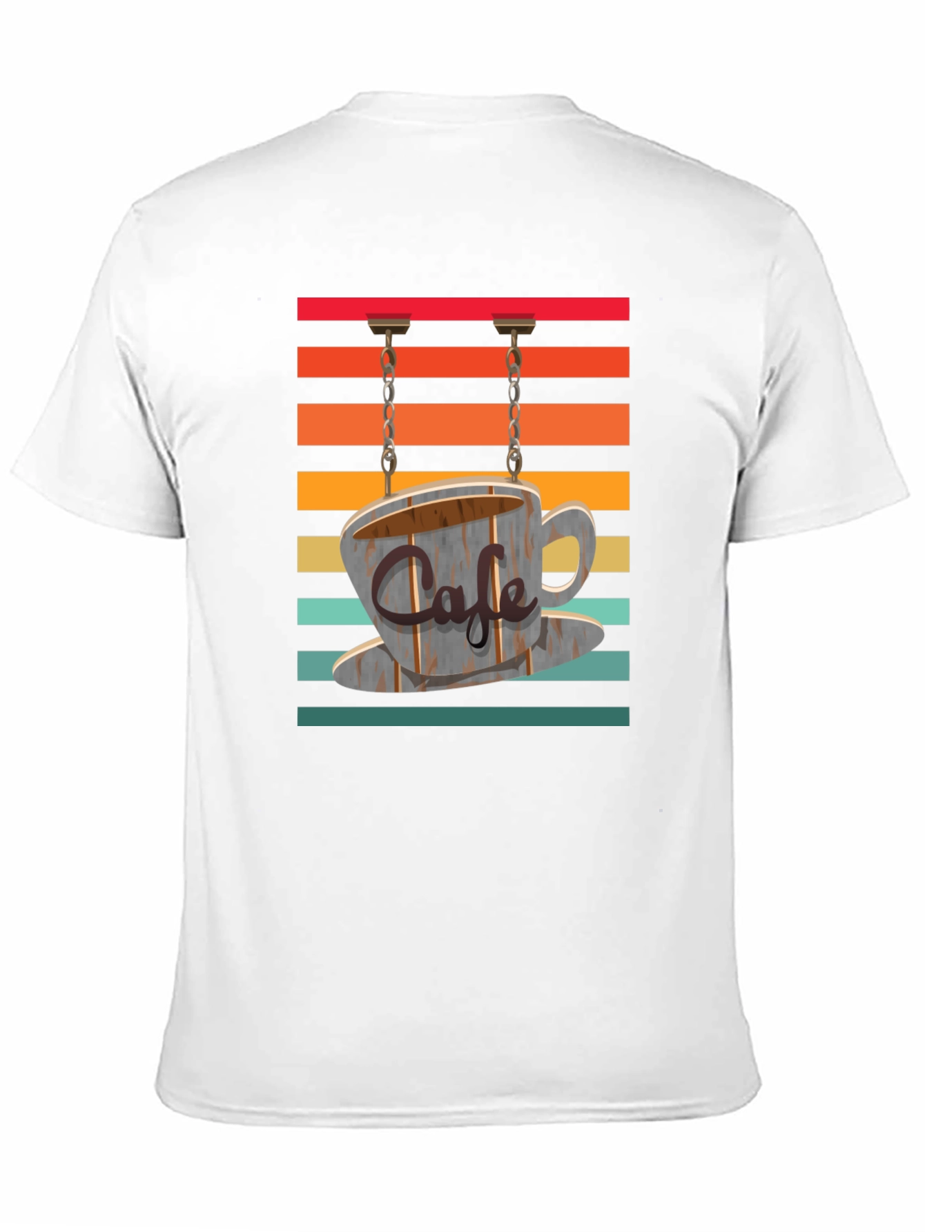 Black Cafe Sign Graphic Tee - Retro Coffee Lover's T-Shirt view 11