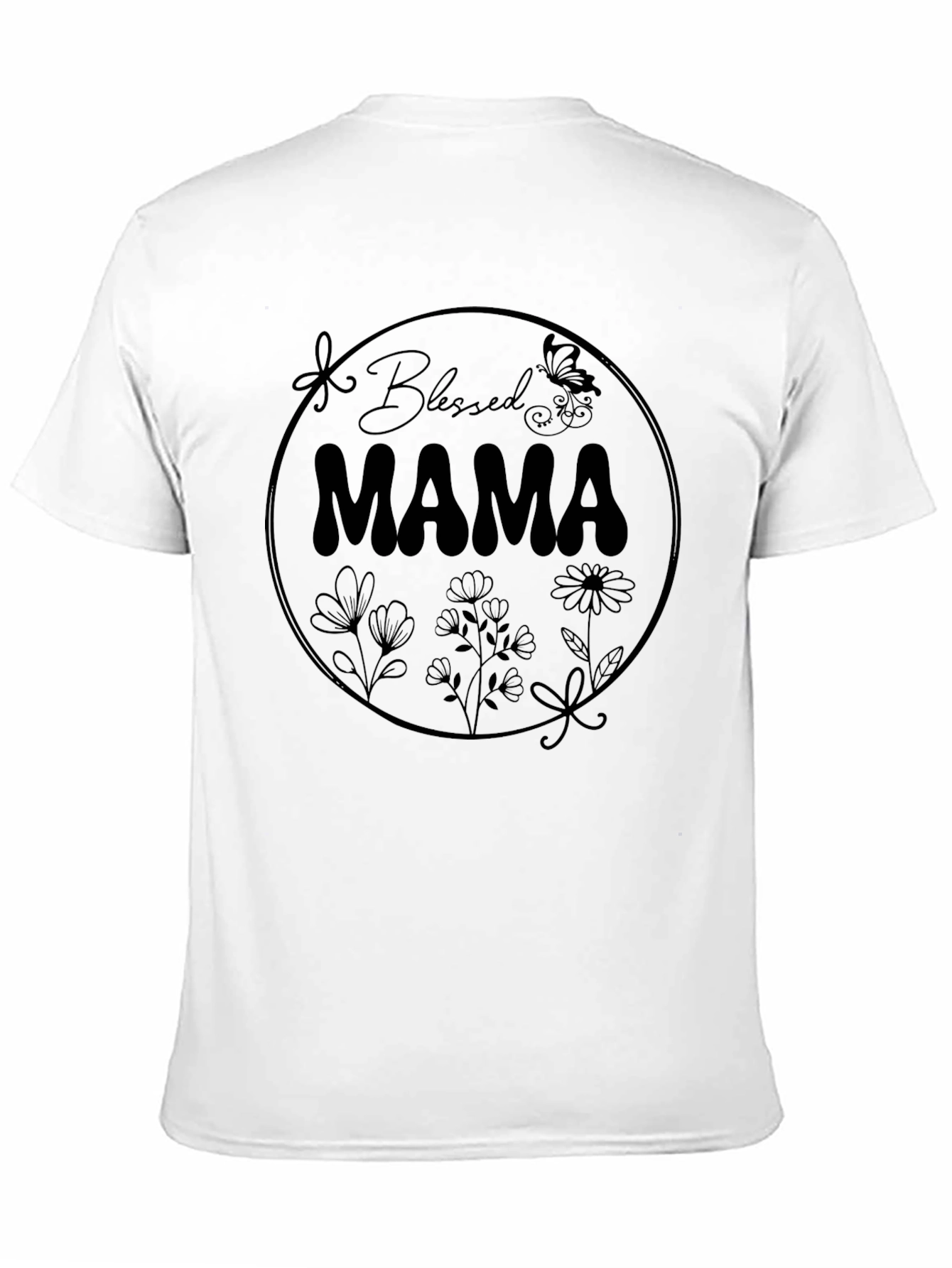 Black Blessed Mama Graphic T-Shirt - Black view 11