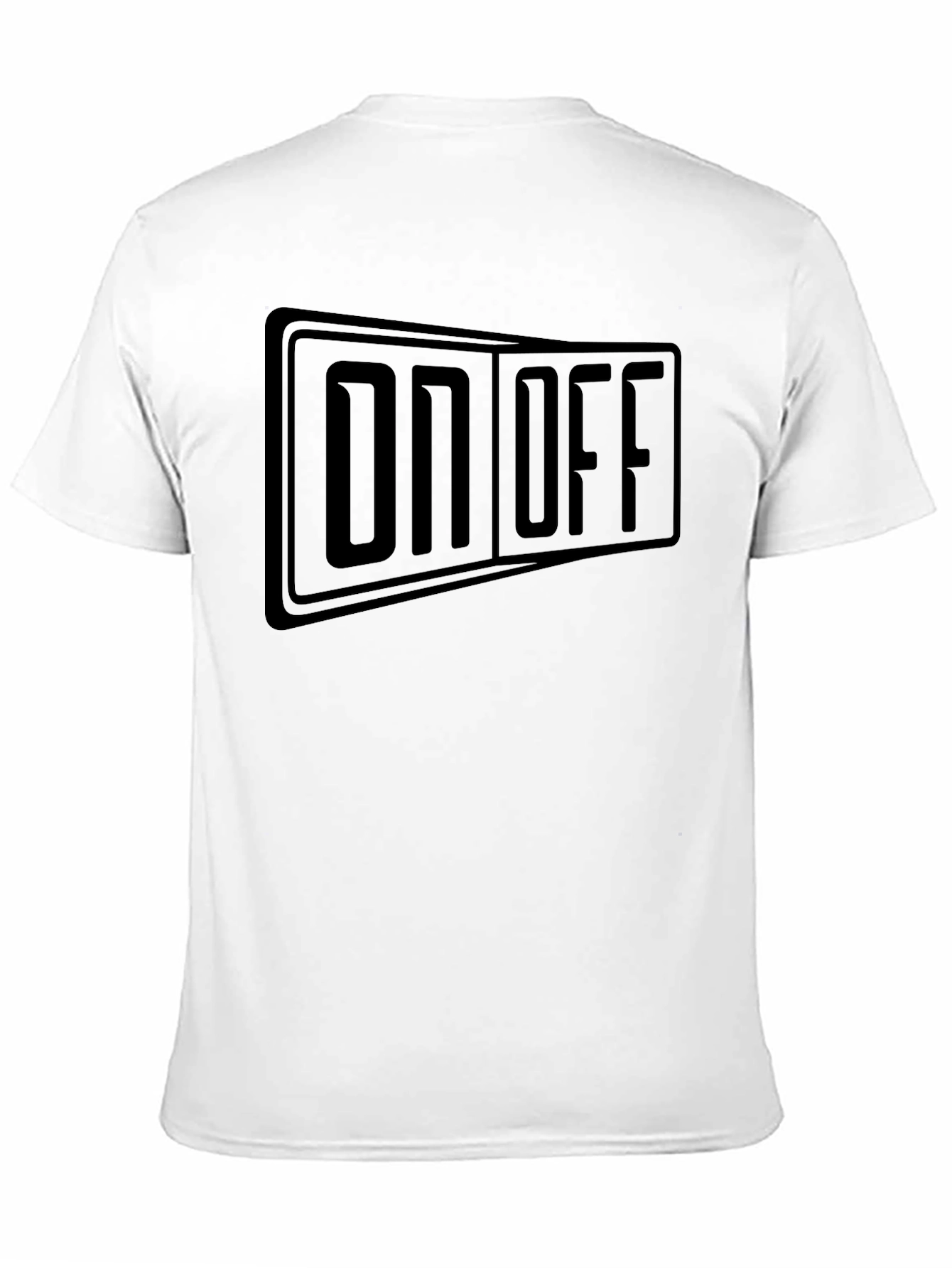 Black On/Off Graphic Black T-Shirt - Stylish and Comfortable view 11