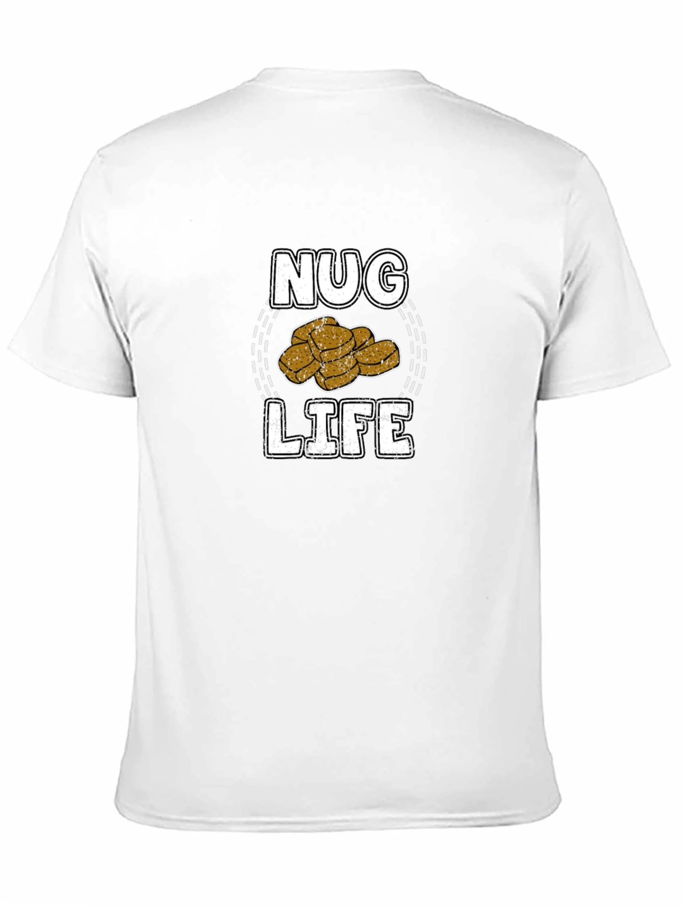 Black Nug Life Funny Graphic Tee - Chicken Nugget Lover T-Shirt view 11