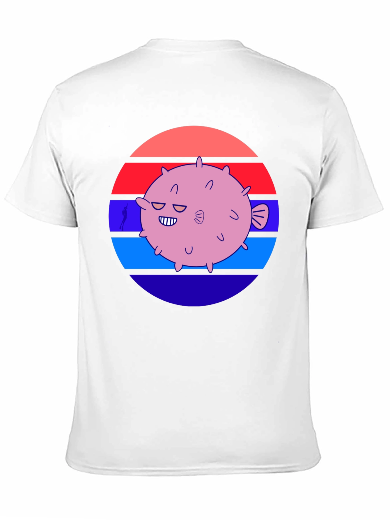 Black Puffer Fish Graphic Tee - Retro Style view 11