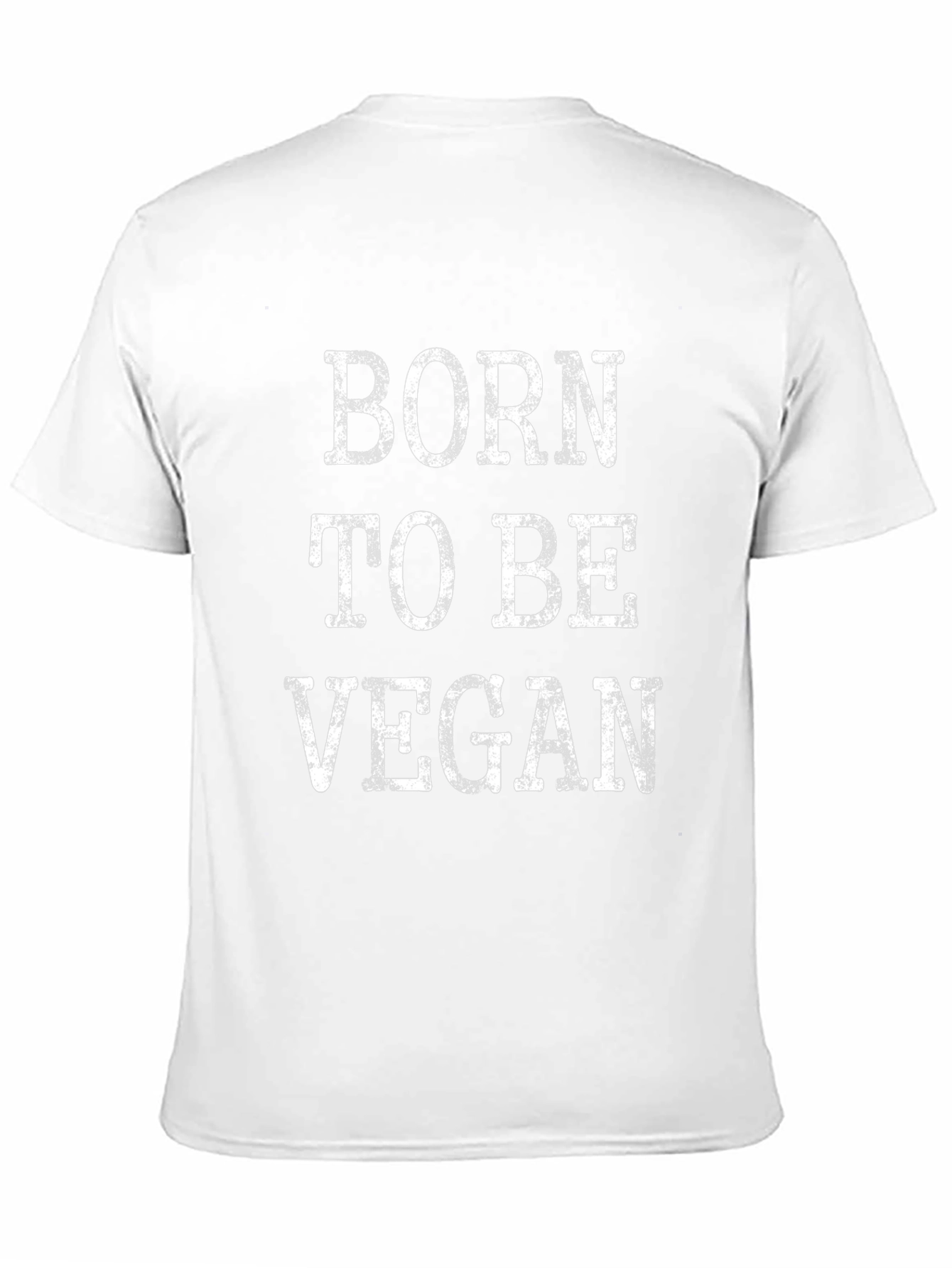 Black Born To Be Vegan T-Shirt - Unisex Black Tee view 11