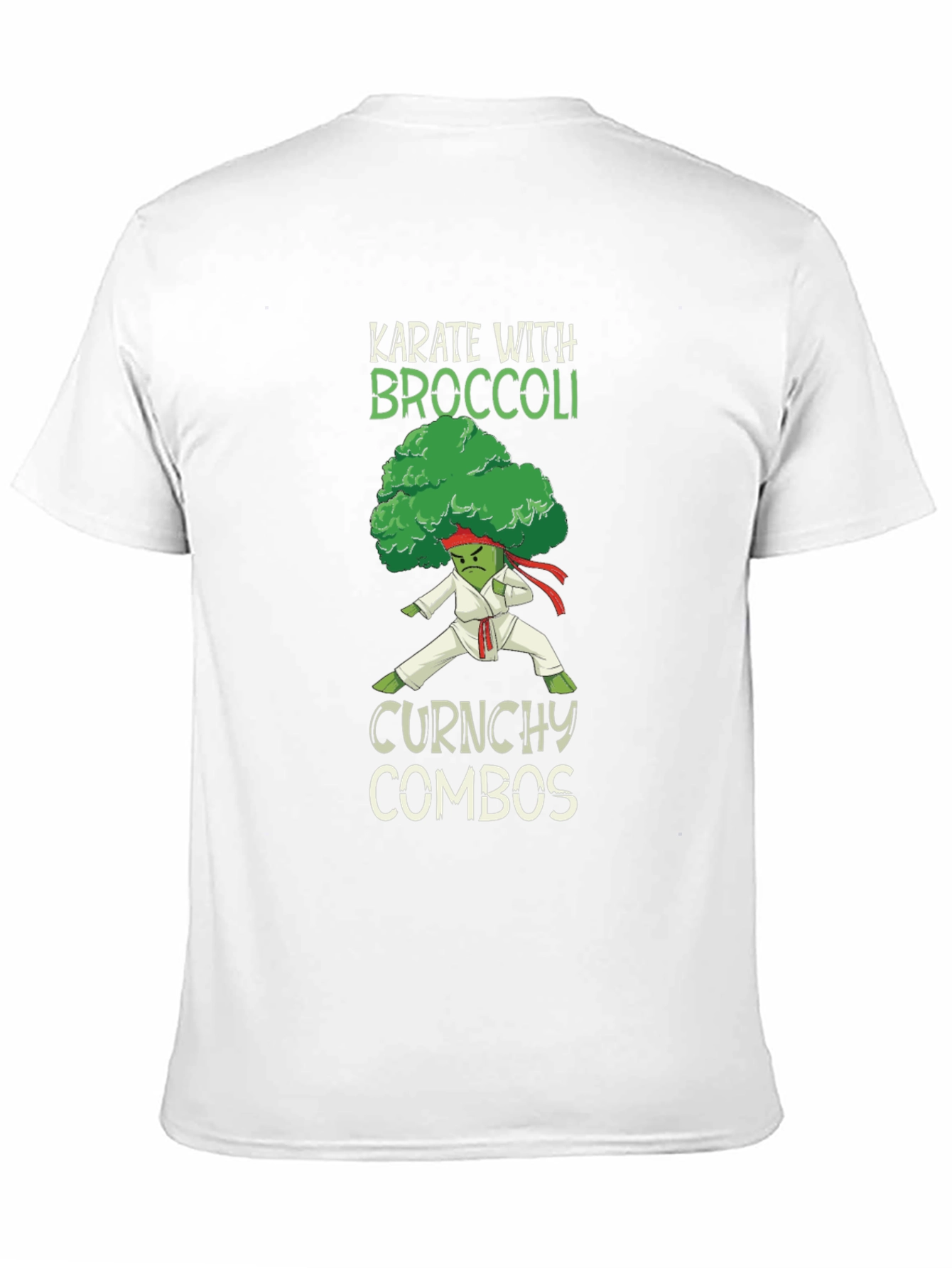 Black Karate Broccoli Funny T-Shirt view 11