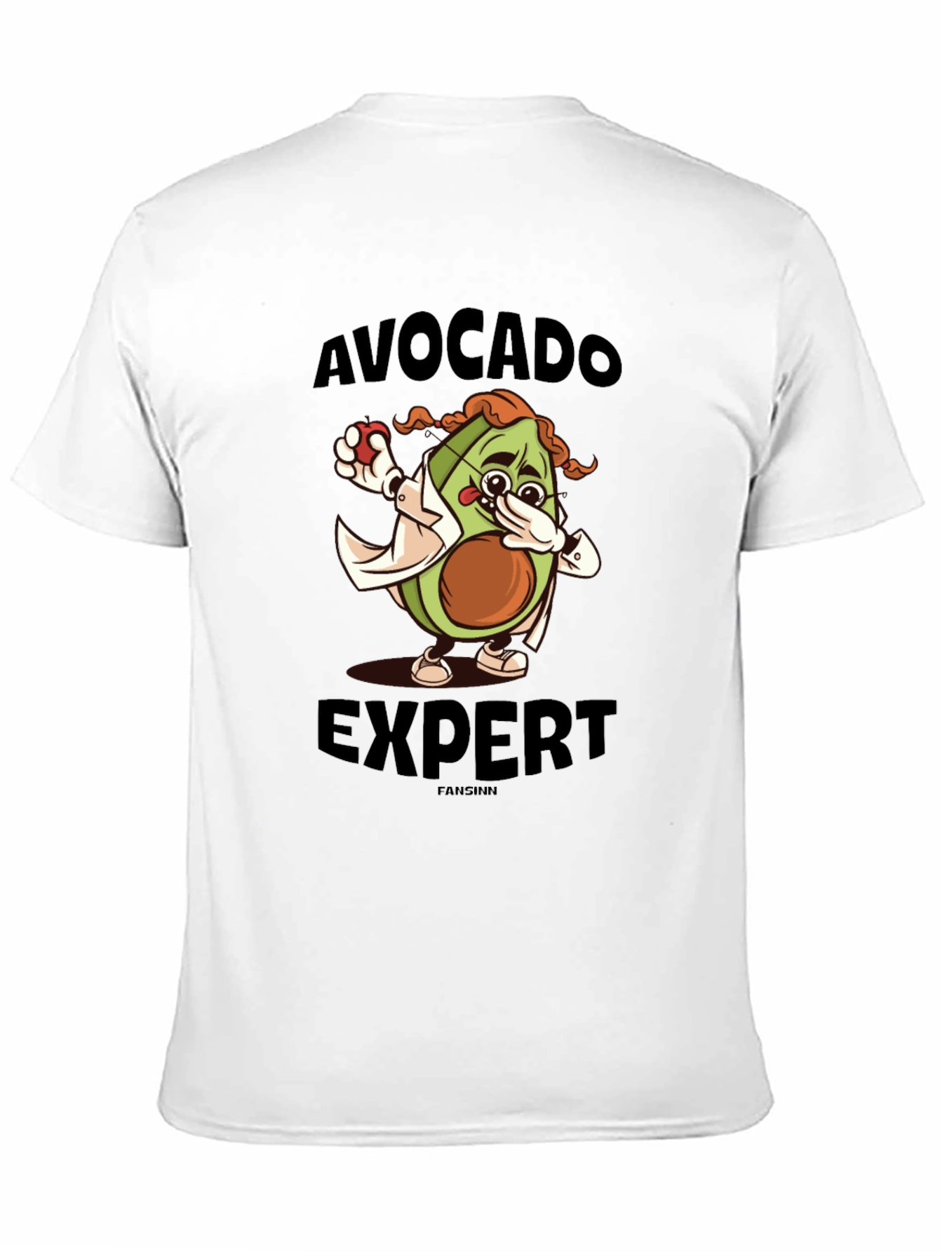 Black Avocado Expert Funny T-Shirt view 11