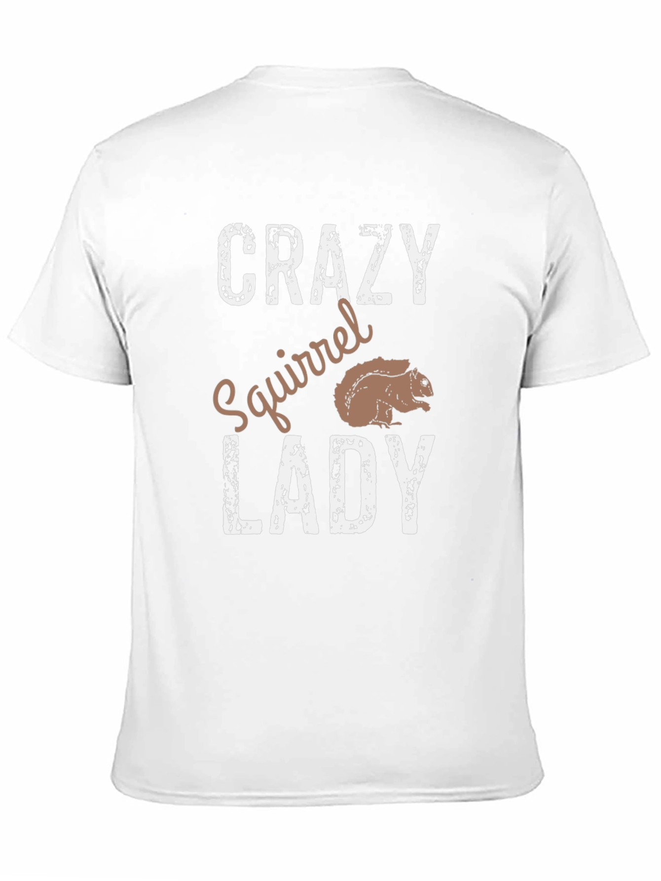 Black Crazy Squirrel Lady T-Shirt - Novelty Graphic Tee view 11