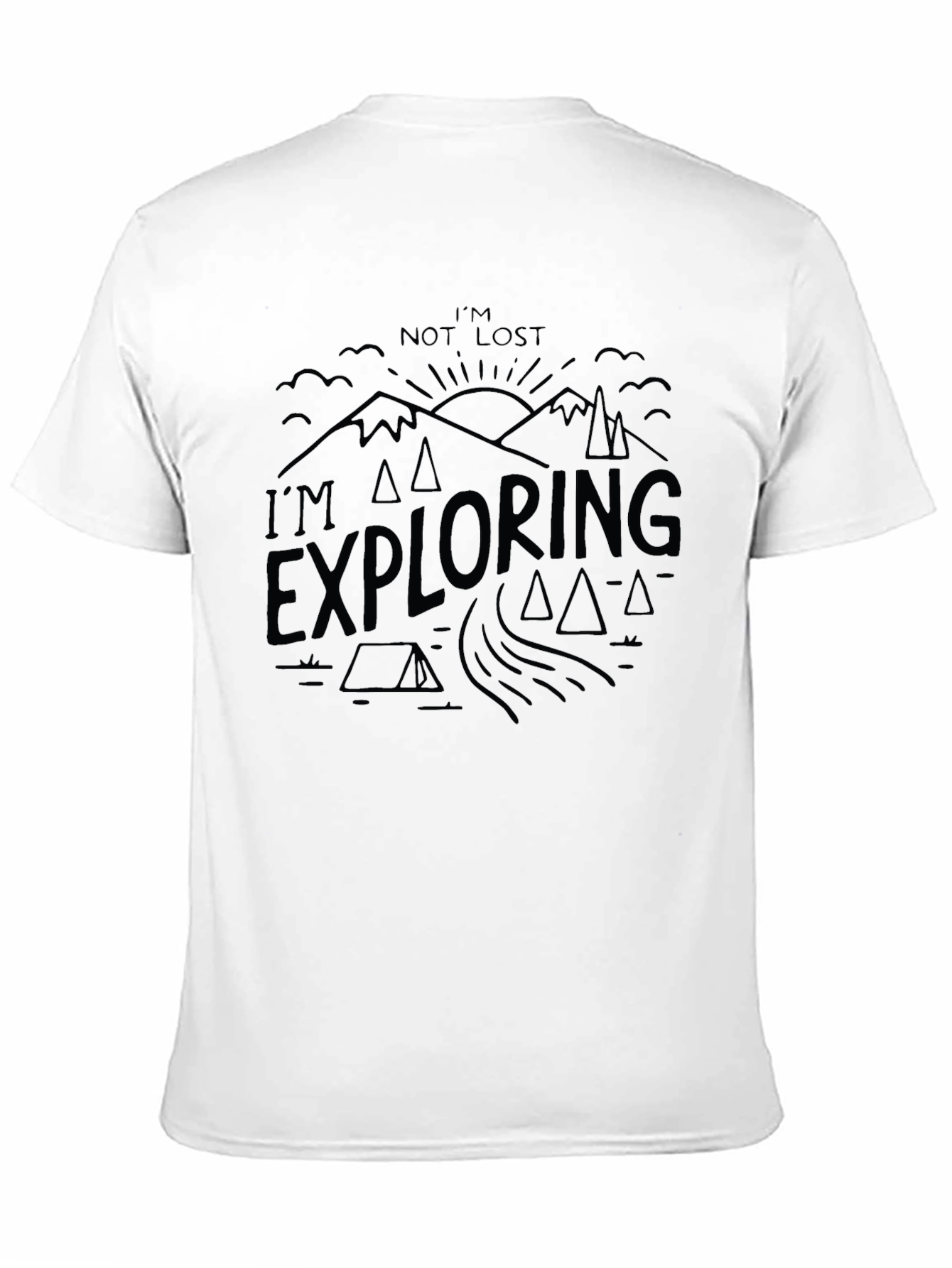 Black I'm Exploring Graphic T-Shirt - Adventure Awaits! view 11