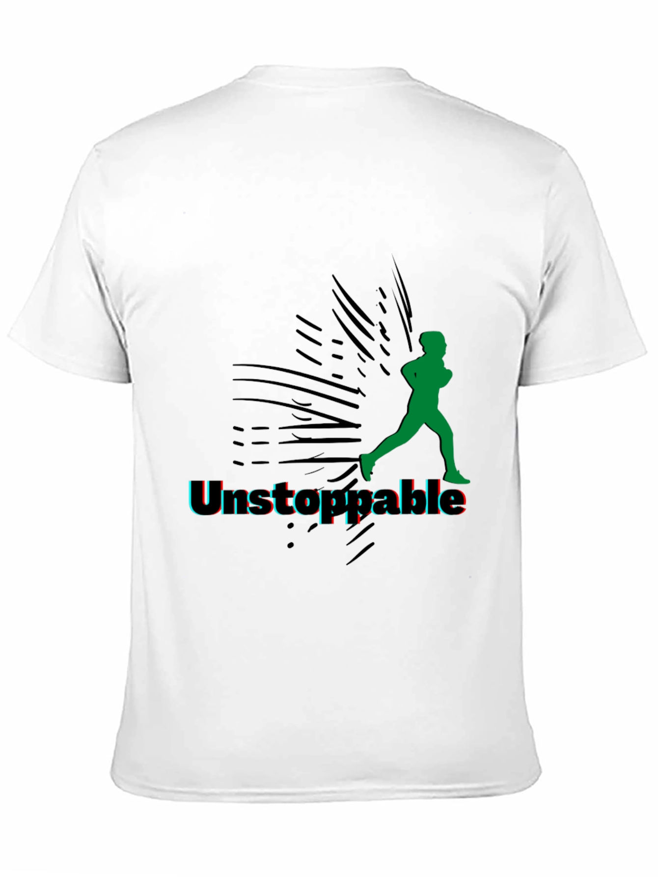 Black Unstoppable Running Graphic Black Tee view 11