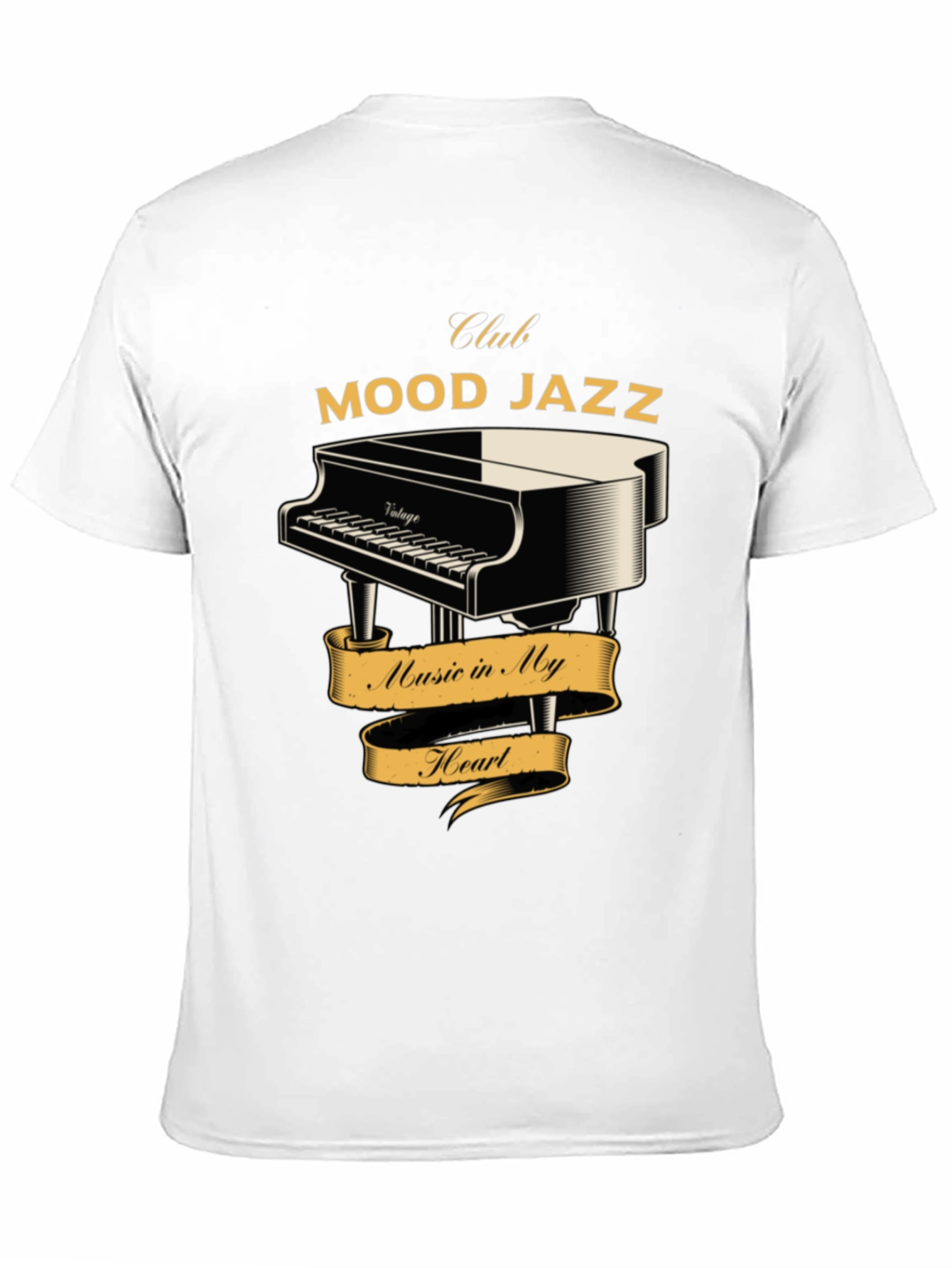 Black Mood Jazz Club T-Shirt - Piano Music Lover Tee view 11