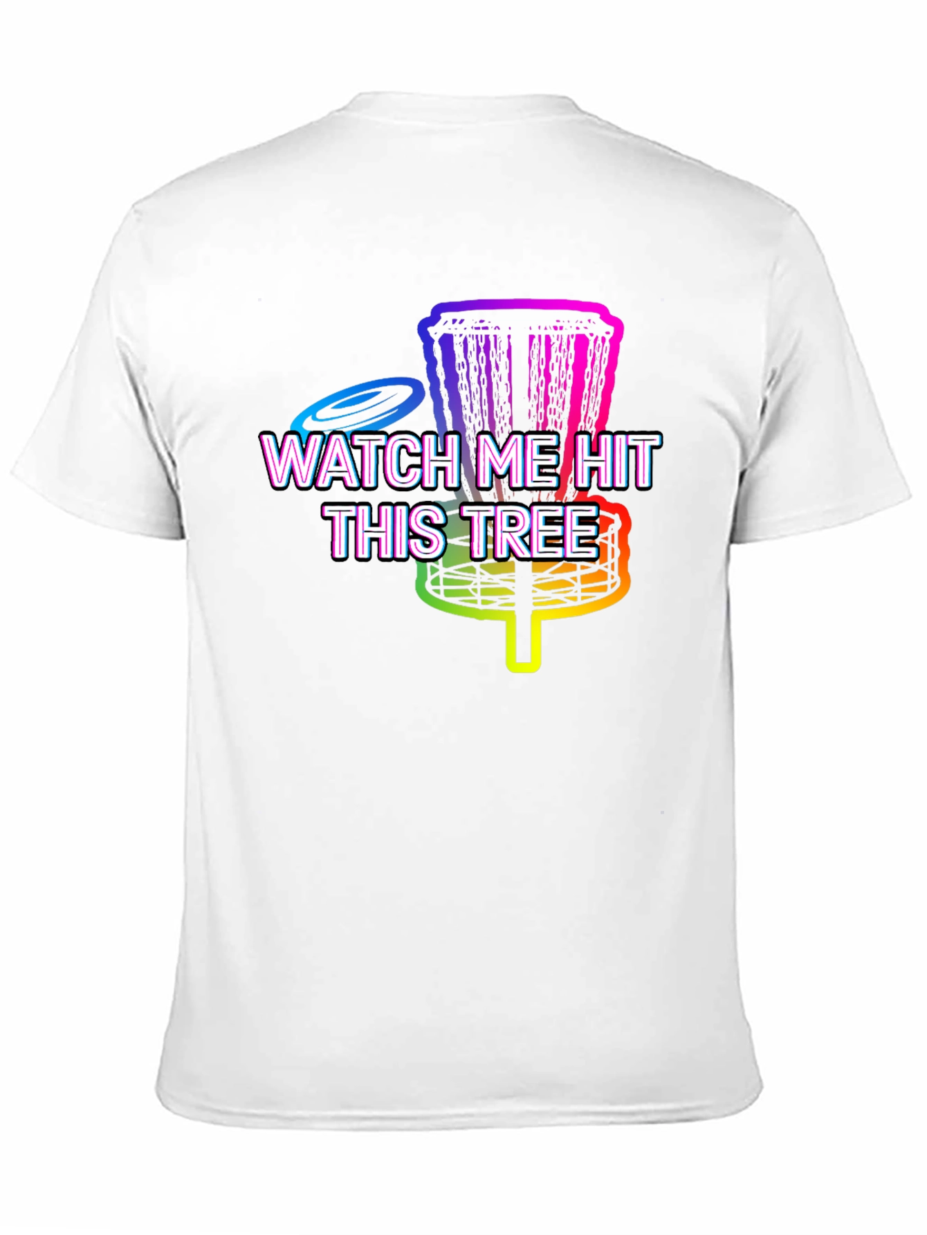 Black Funny Disc Golf T-Shirt - Watch Me Hit This Tree view 11