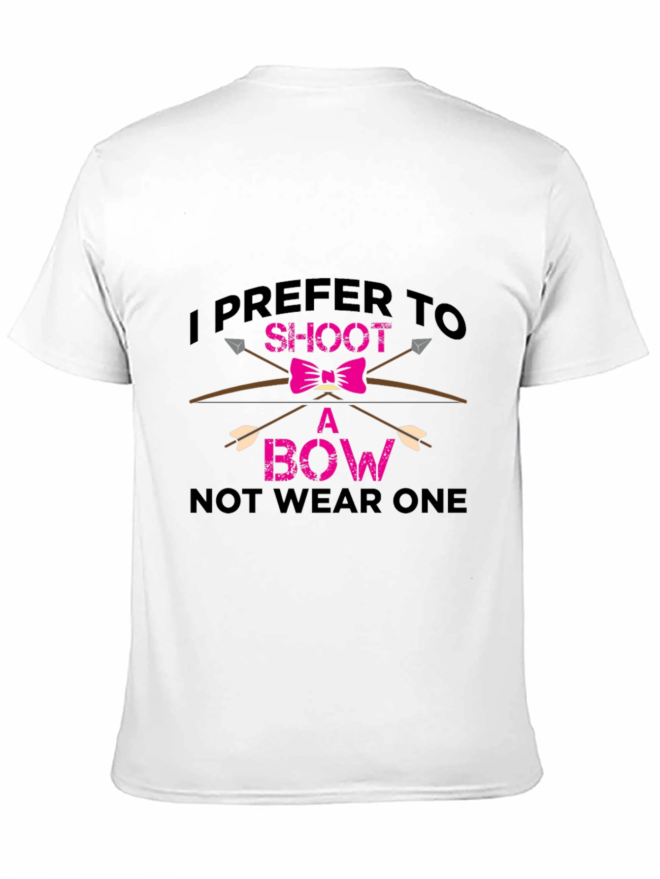 Black I Prefer to Shoot a Bow T-Shirt view 11