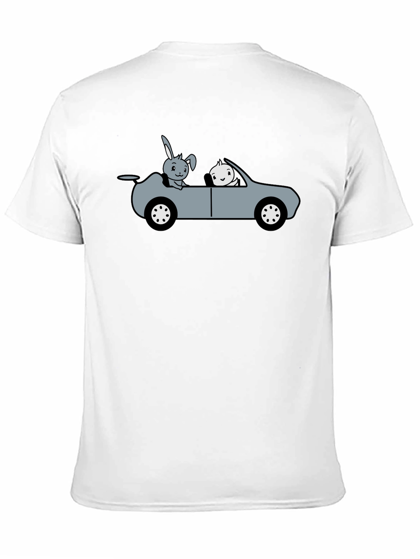 Black Cute Cartoon Animal Car Ride Graphic T-Shirt view 11