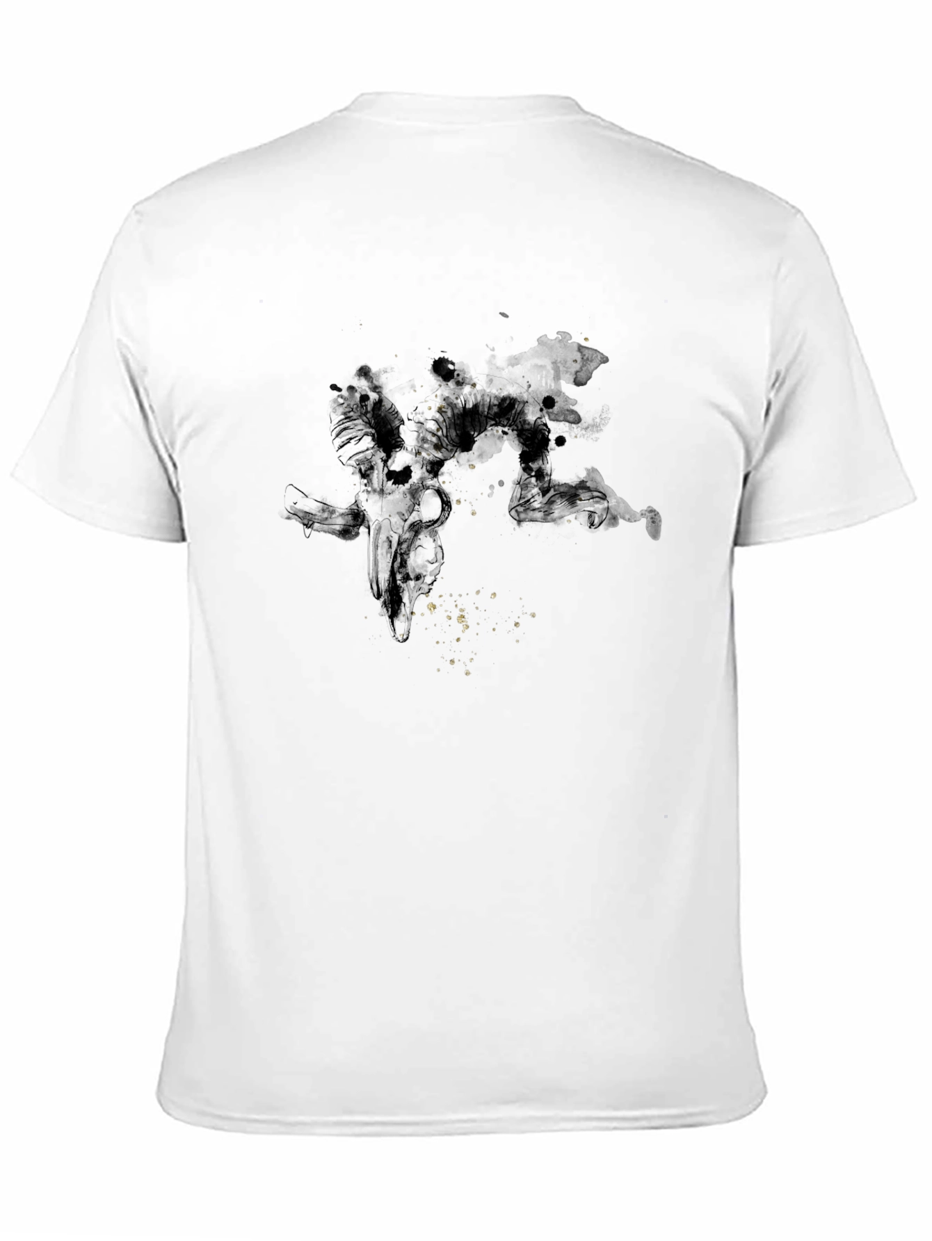 Black Abstract Graphic Print Crew Neck T-Shirt view 11