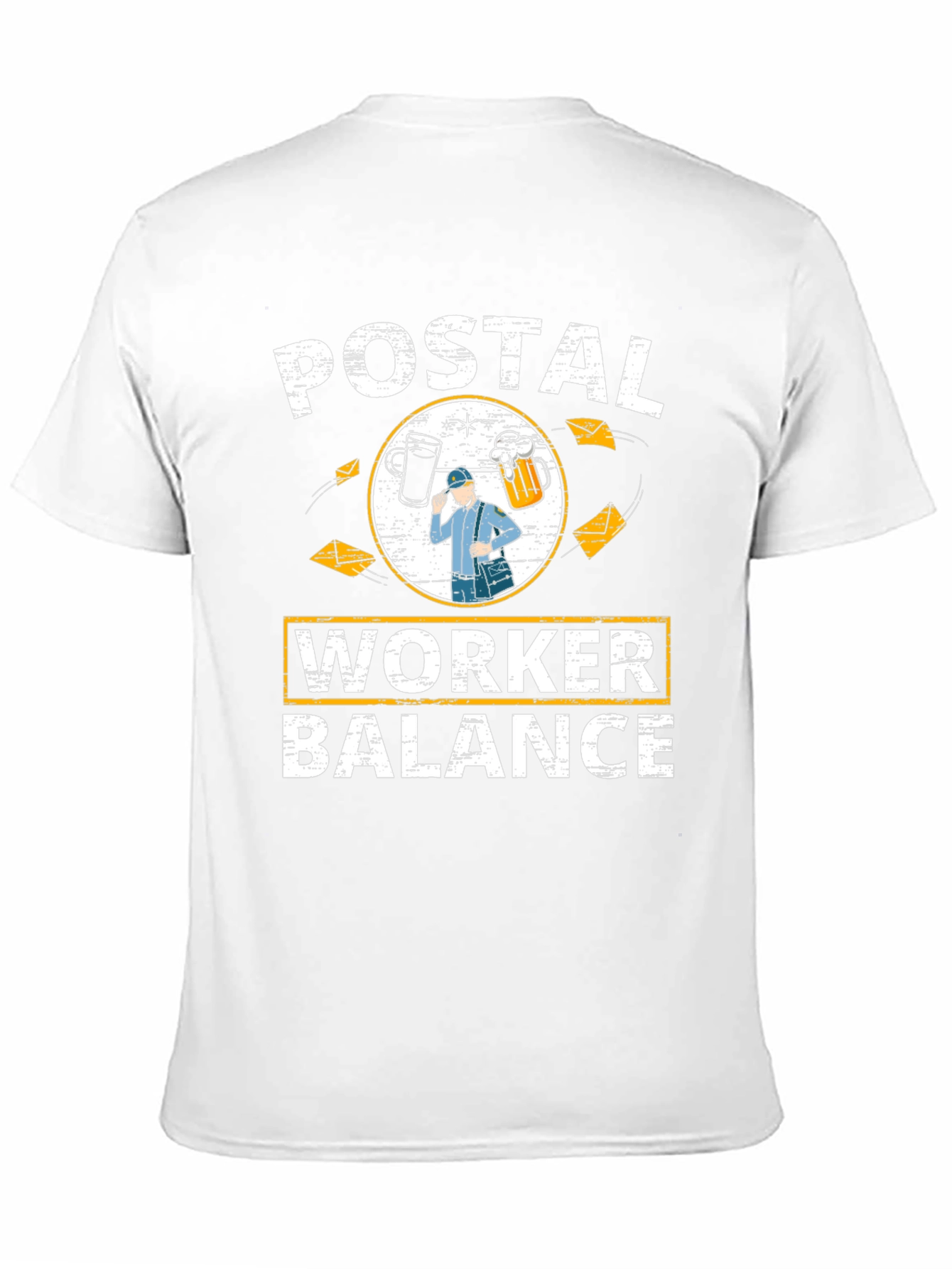 Black Postal Worker Balance Graphic Tee view 11