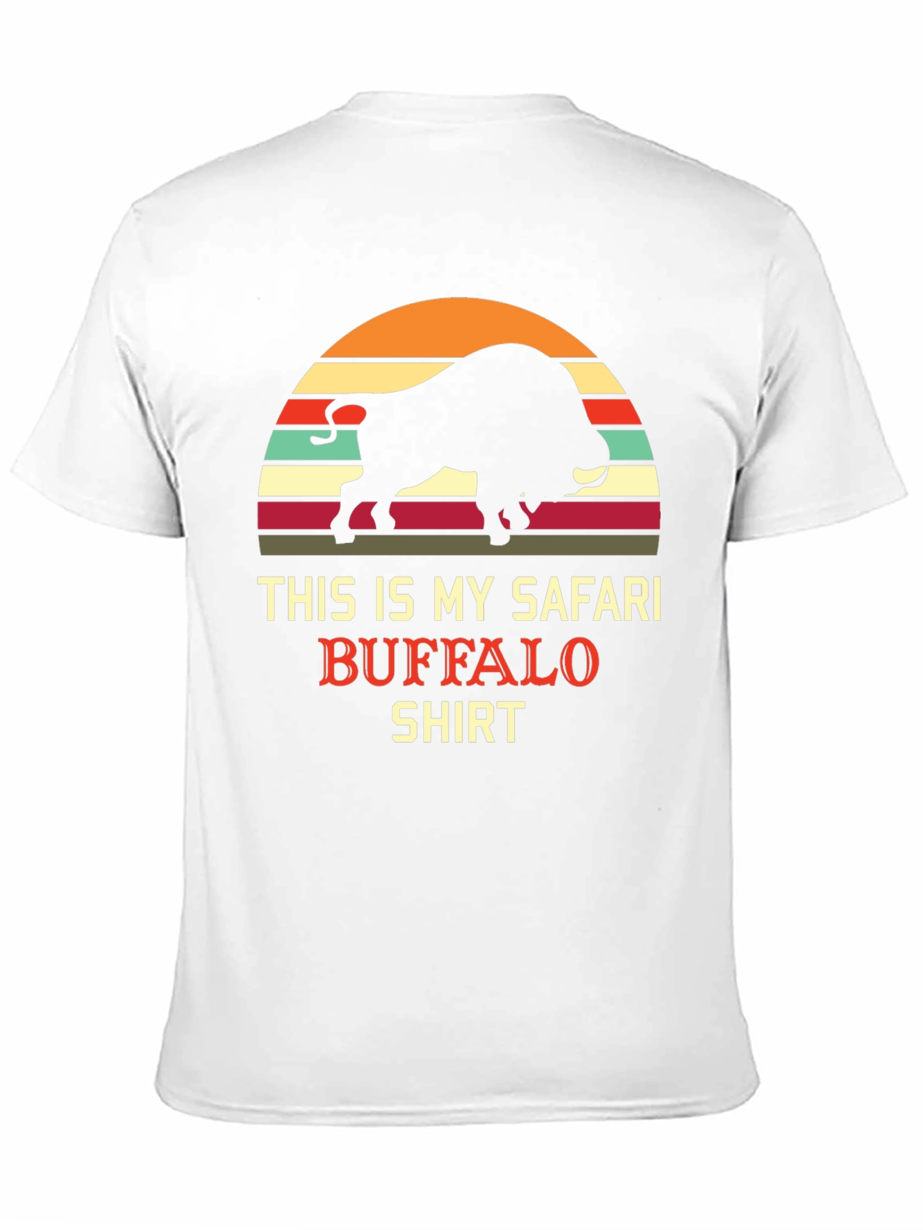 Black Safari Buffalo Graphic Tee - Retro Style view 11
