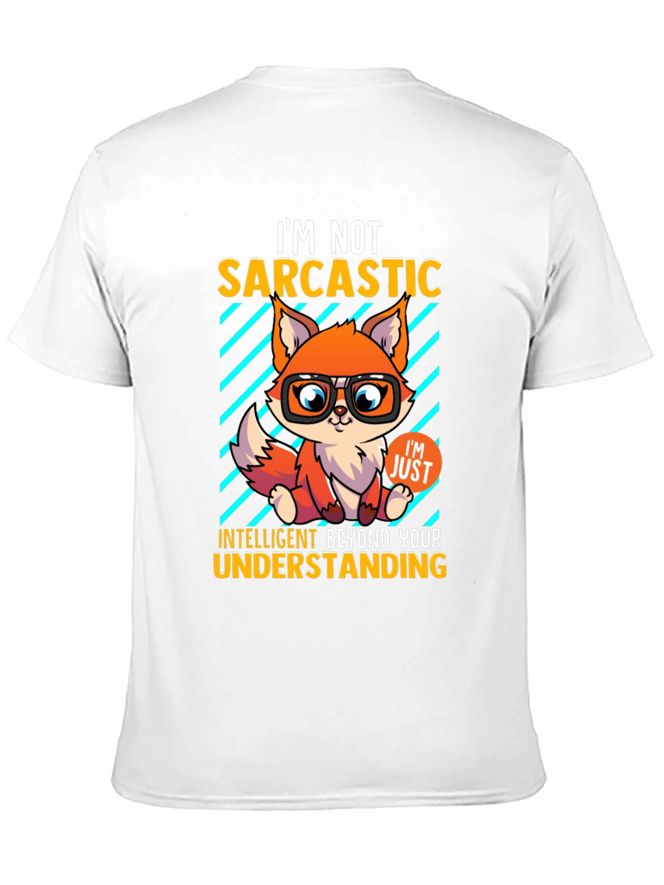 Black Sarcastic Fox Graphic Tee - Intelligent Humor view 11