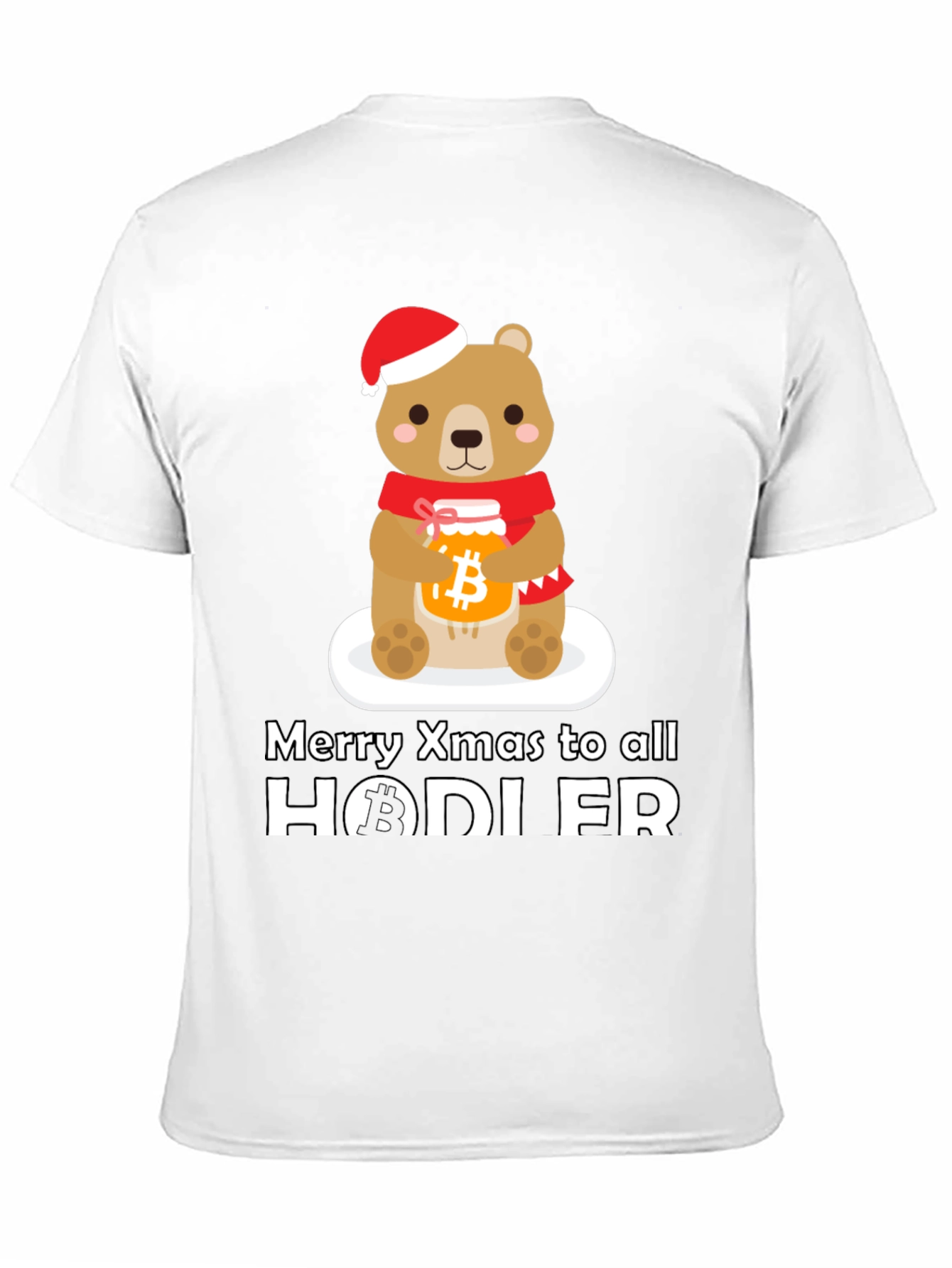 Black Crypto Christmas HODLER Bear T-Shirt view 11