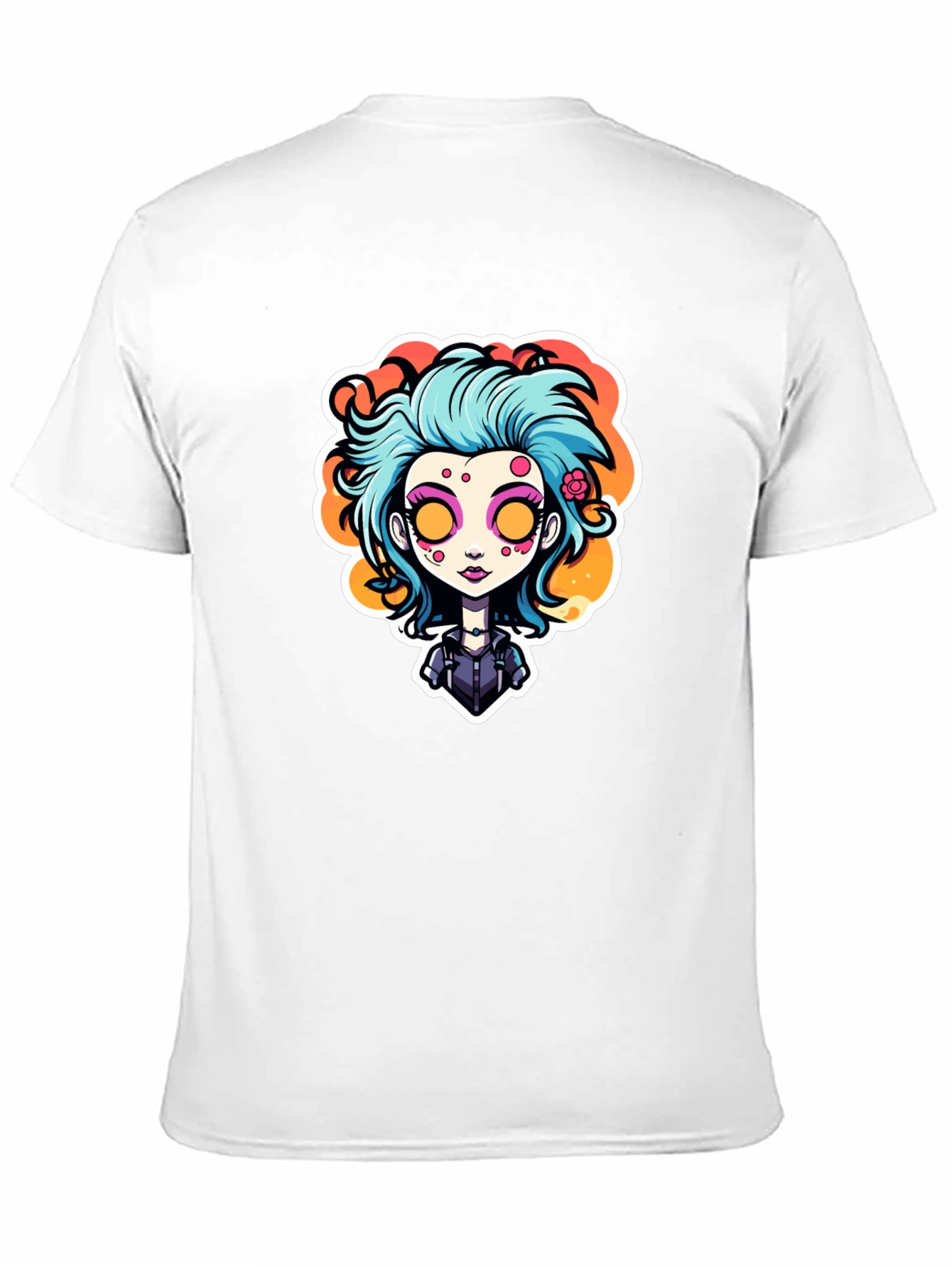 Black Cartoon Girl Graphic Tee - Unique Style view 11