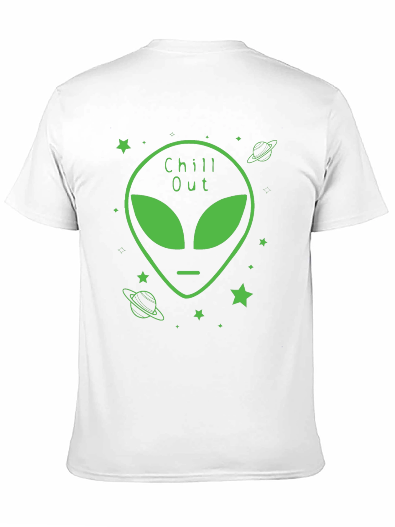 Black Chill Out Alien Graphic Black T-Shirt view 11
