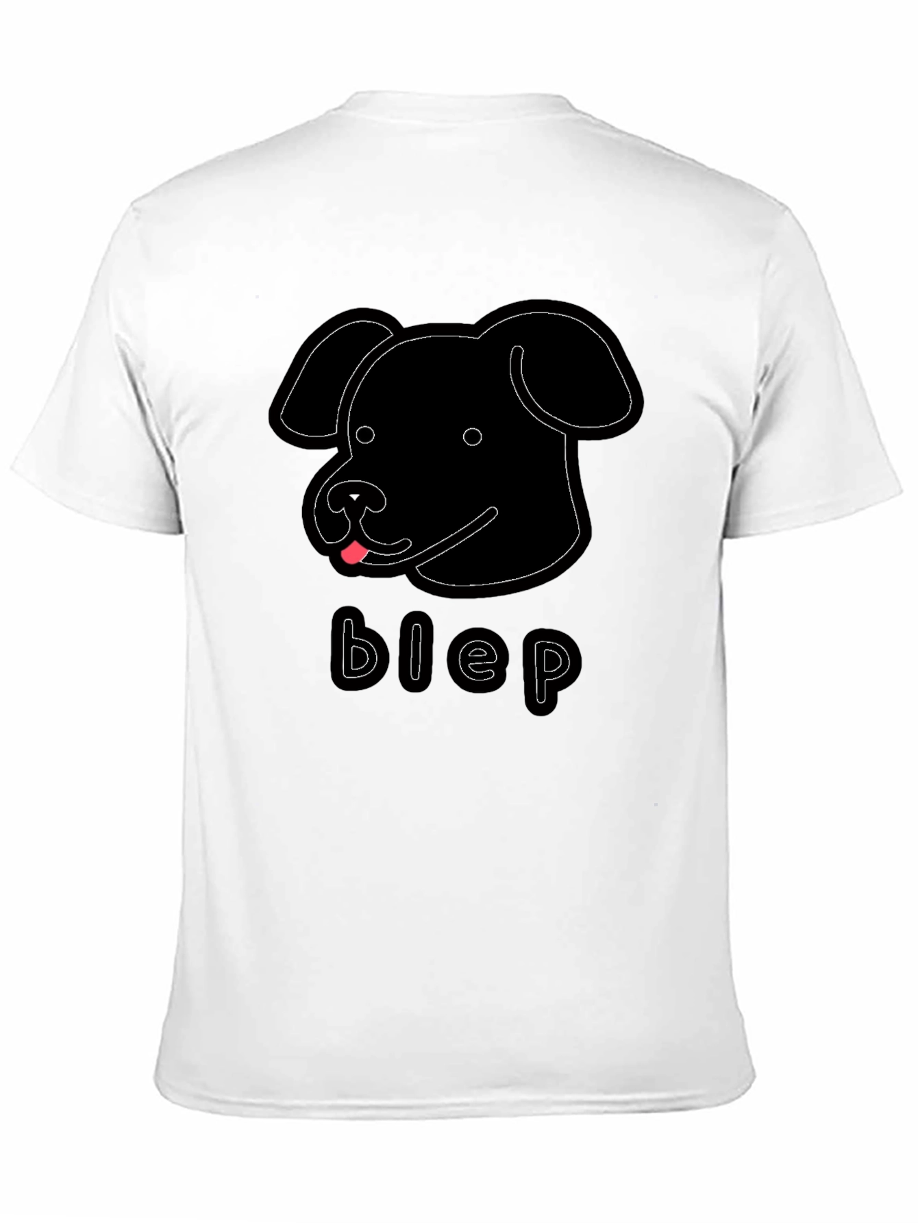 Black Blep Dog Graphic Tee - Men's Black T-Shirt view 11
