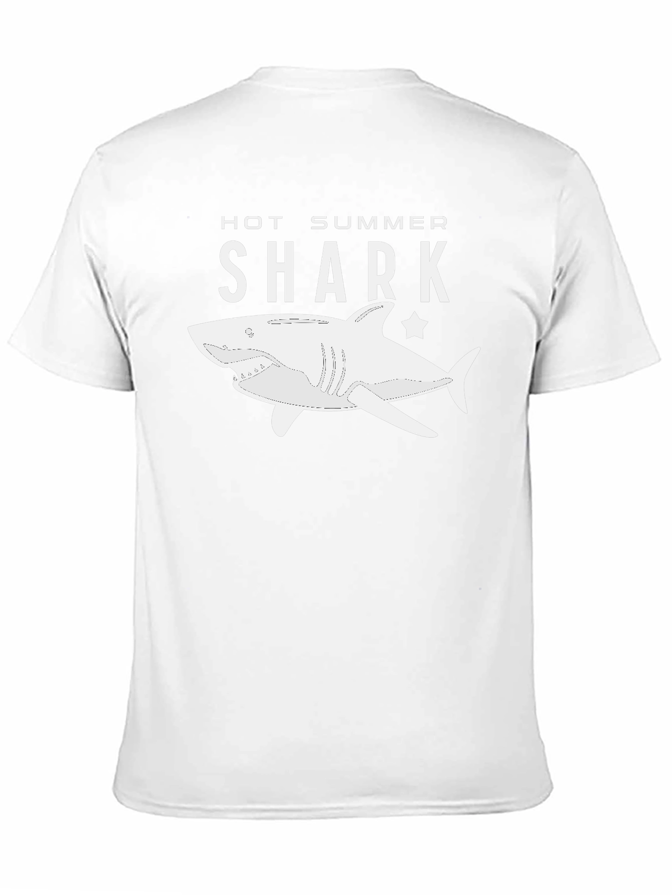Black Hot Summer Shark Graphic Tee - Black view 11