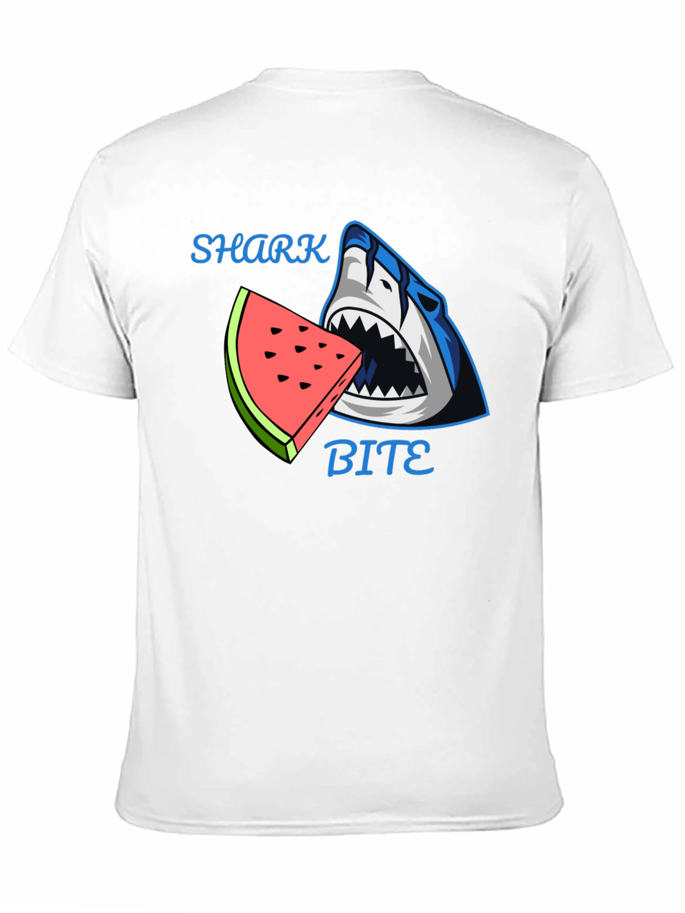 Black Shark Bite Watermelon Graphic Tee - Unique Design view 11